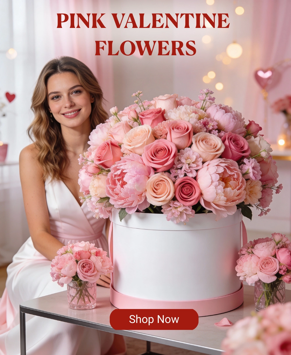 Pink Valentine Flowers