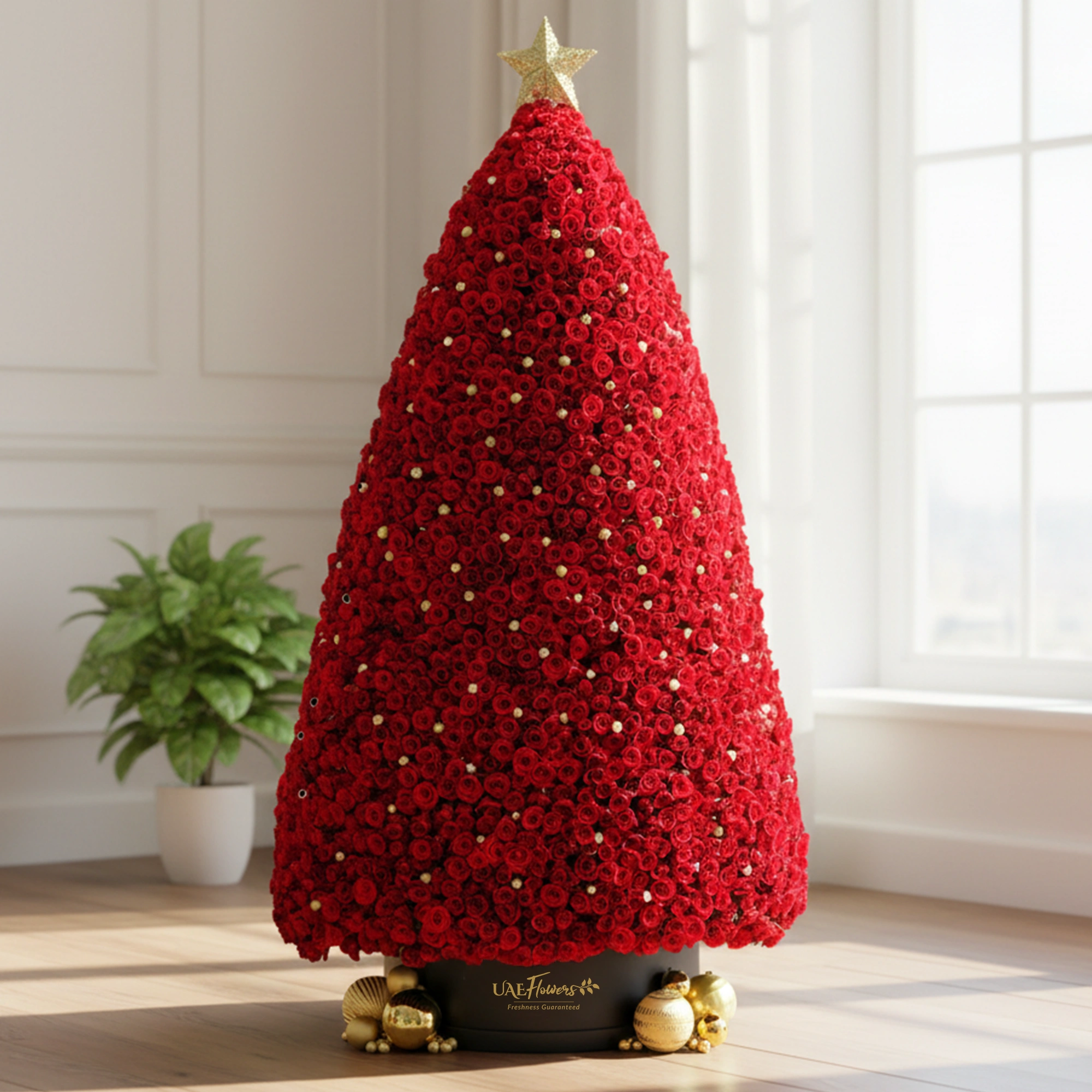 Giant Red Rose Christmas Tree