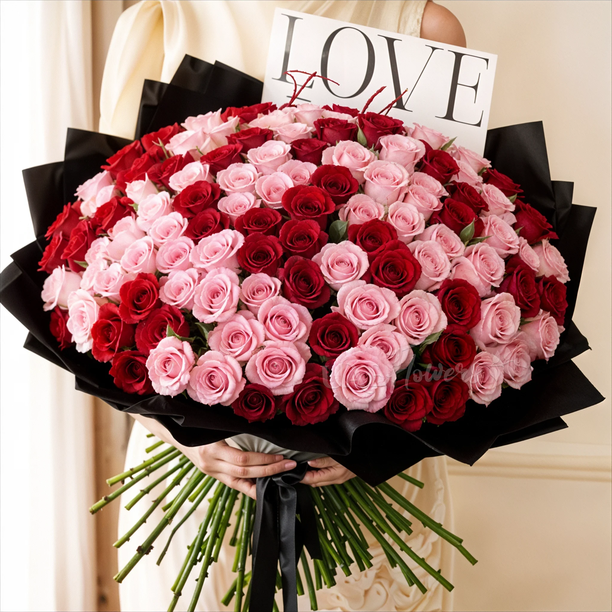 200 Red & Pink Love For You Bouquet