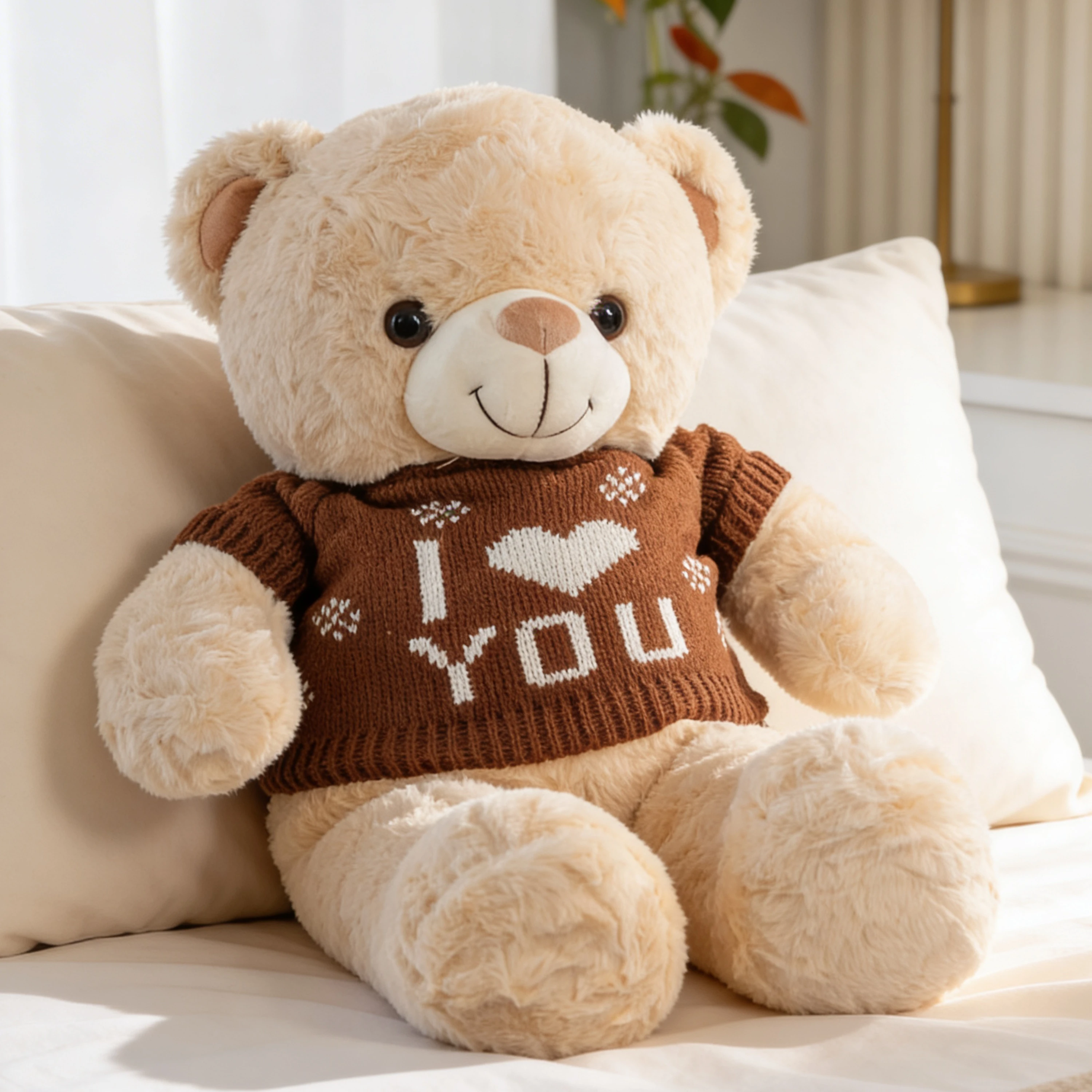 Peach Teddy Bear with Tshirt