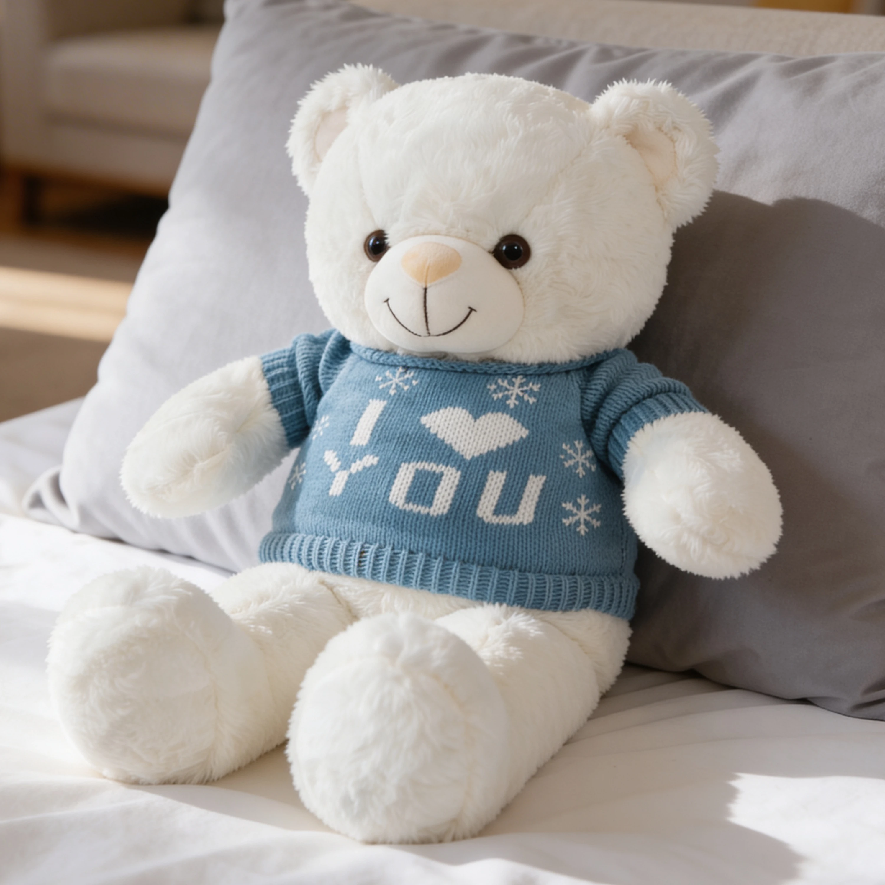 White Teddy Bear with Tshirt