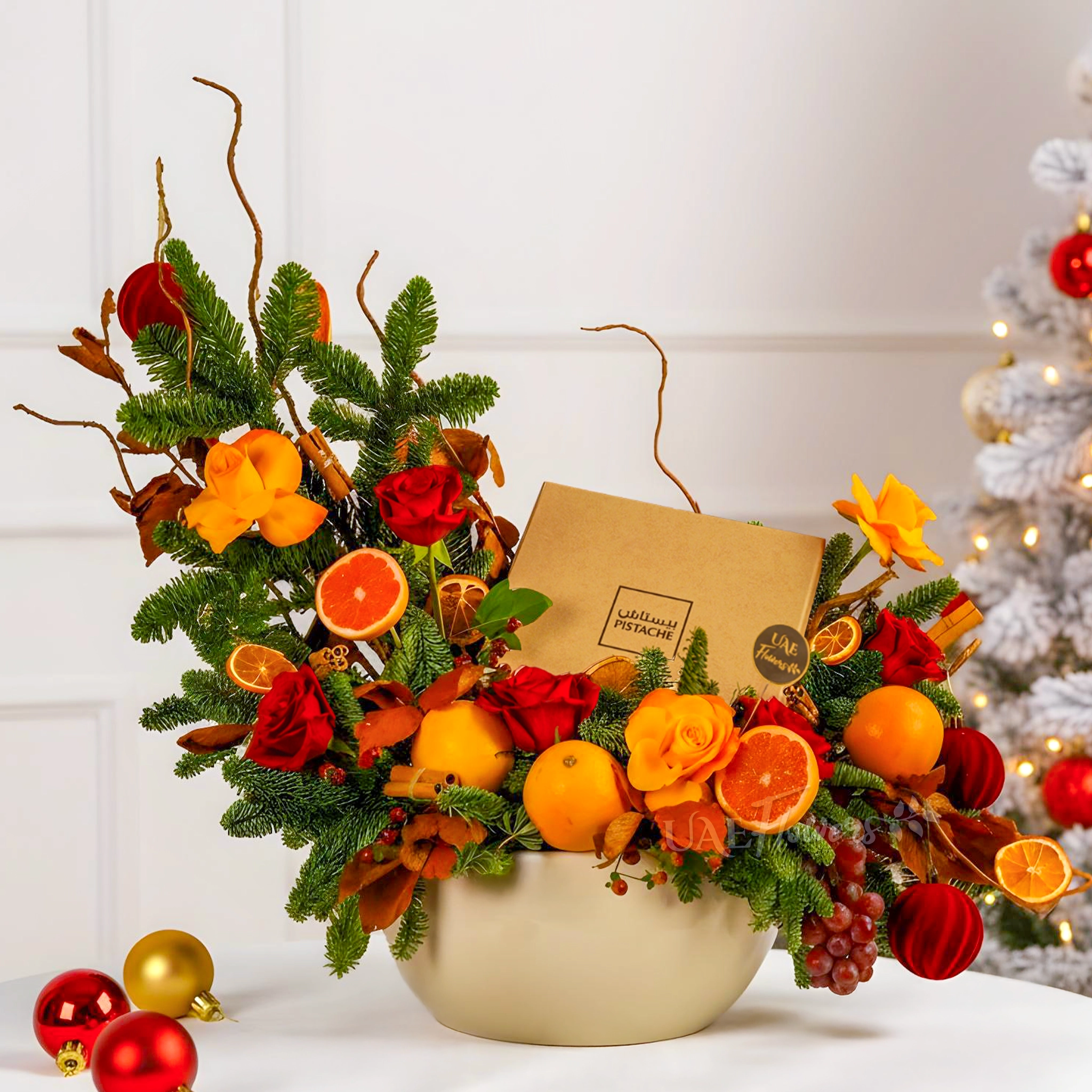 Citrus Glow Arrangement | Premium Xmas Collection UAE