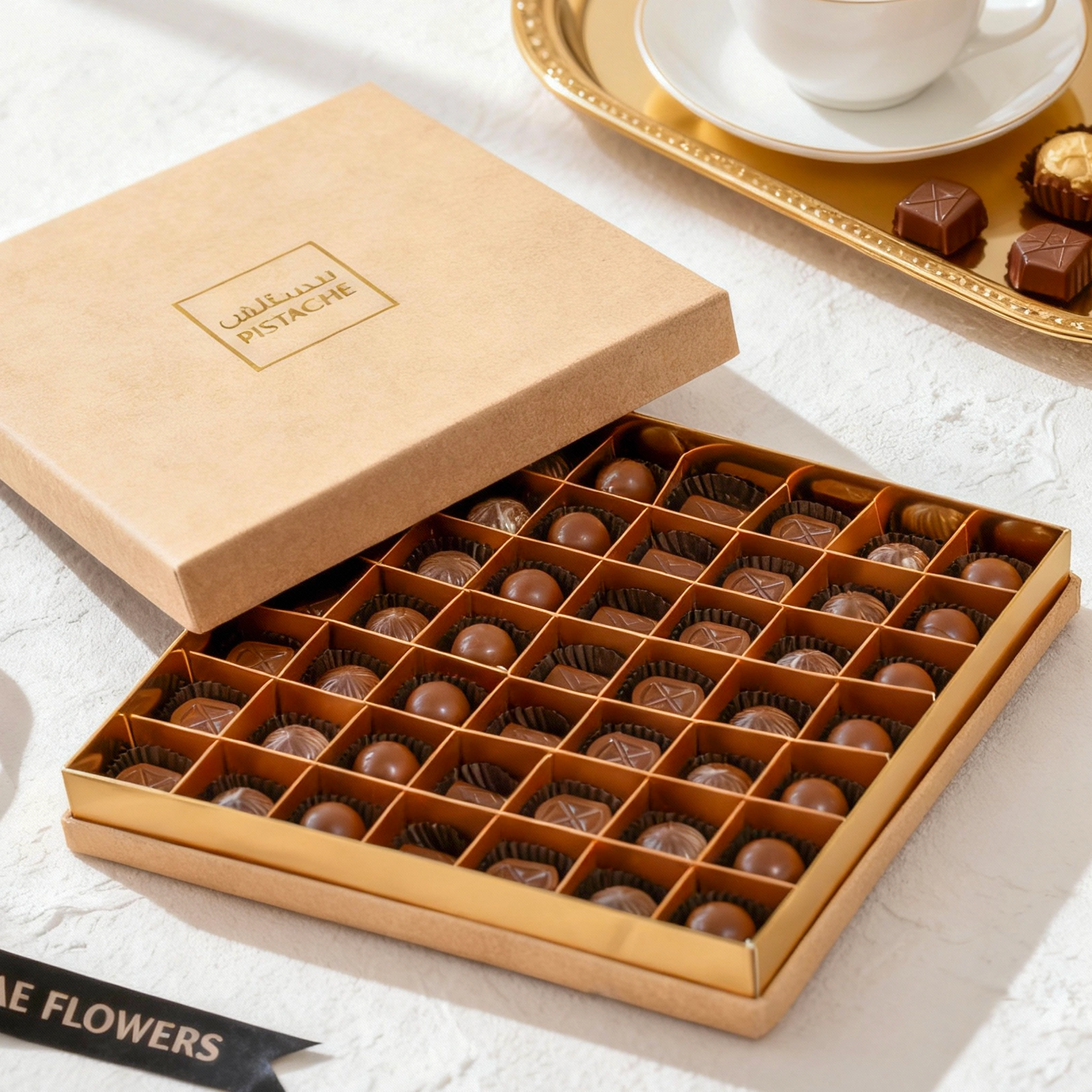 A Pistache Luxe Masterpiece 49 Pcs Chocolate Box