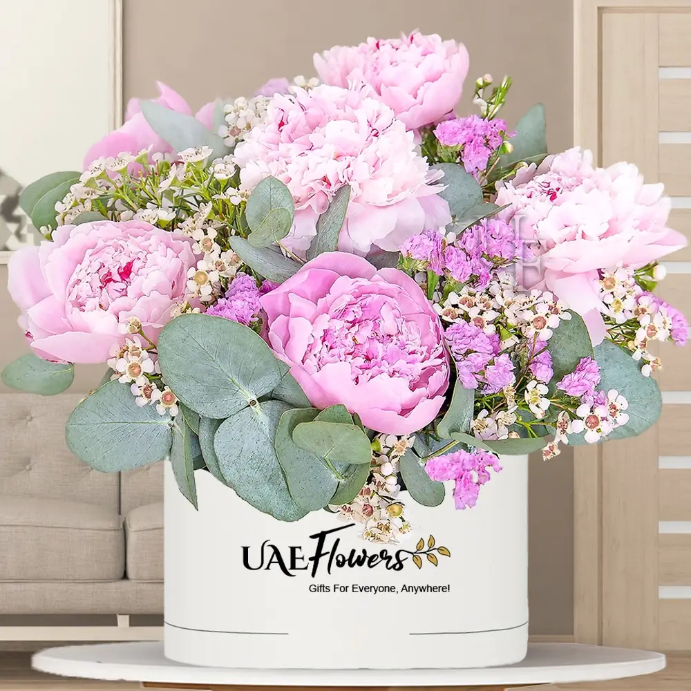 Peonies in Box