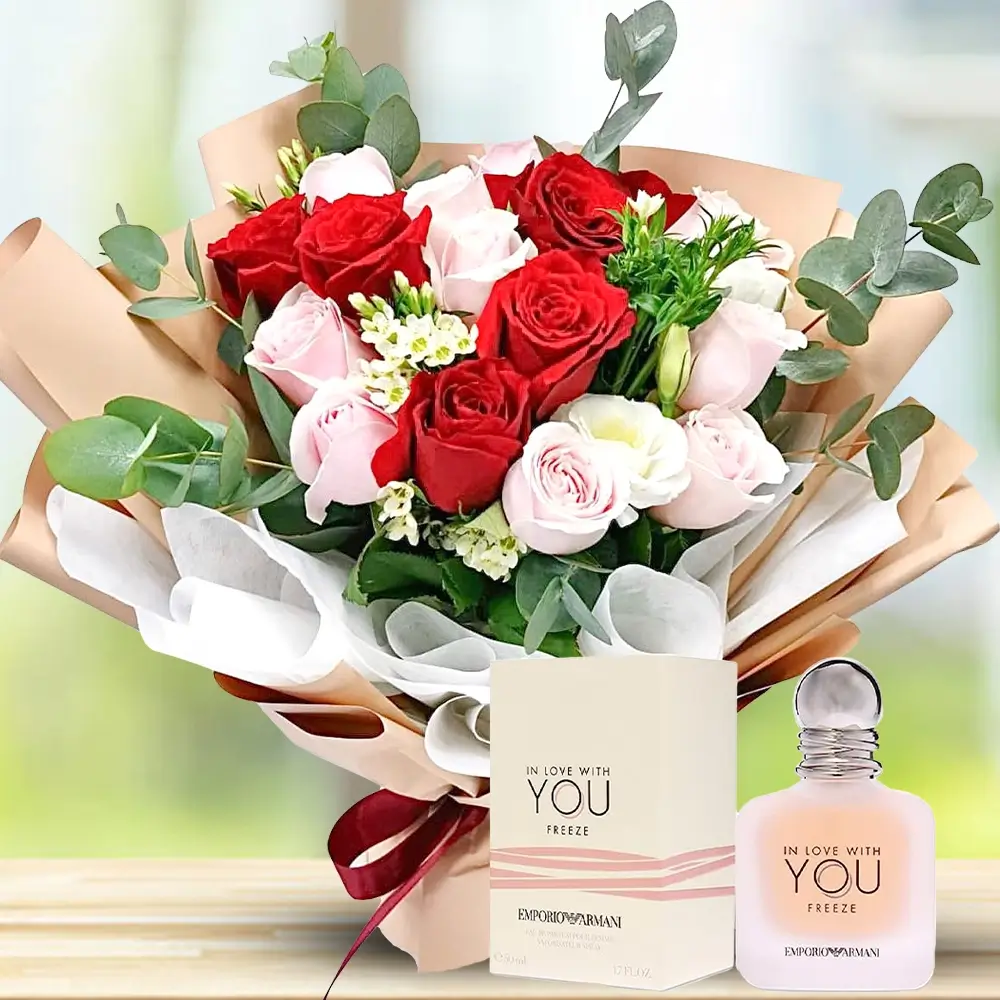 Bouquet of Roses & Emporio Armani Perfume