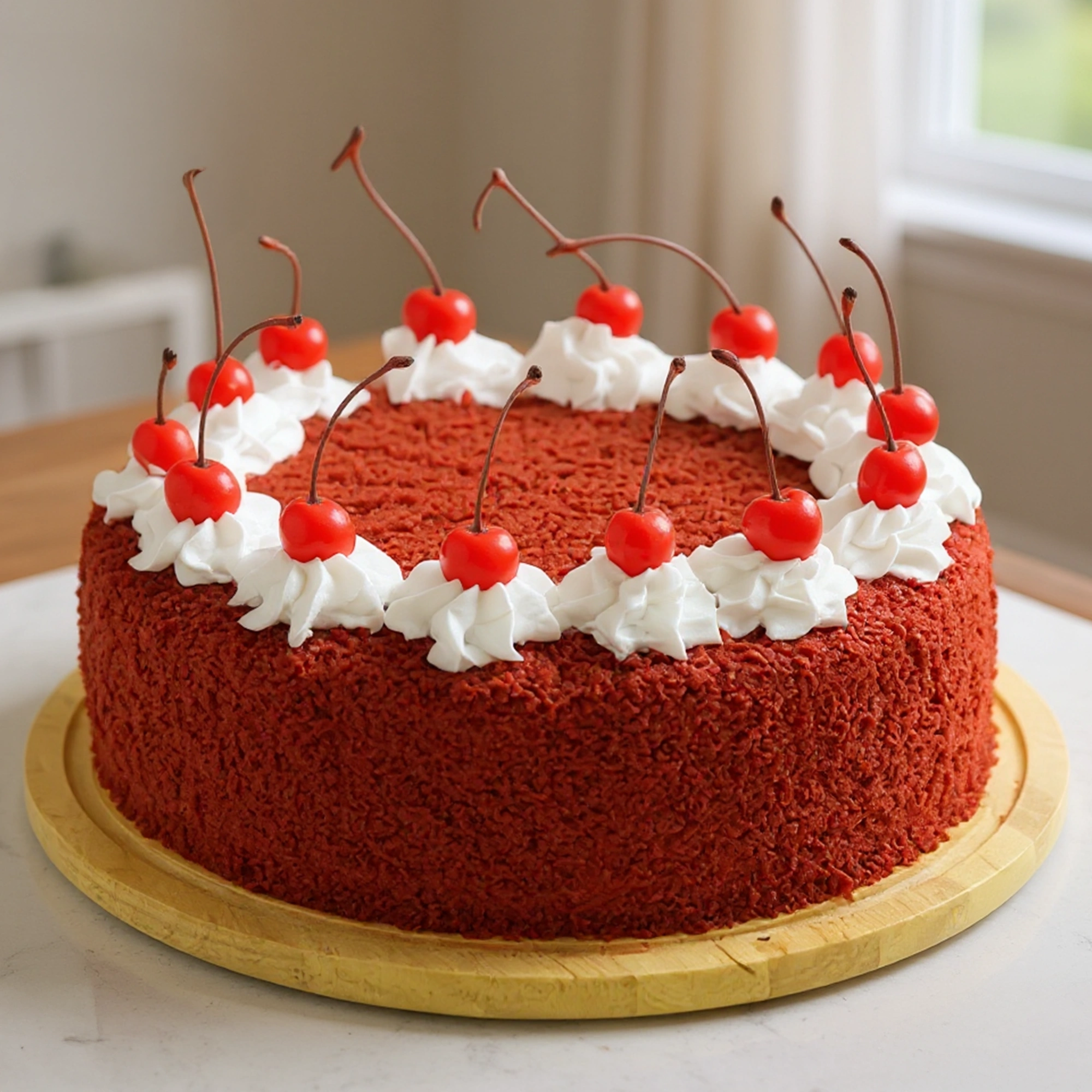 1 kg red velvet mirror glaze cake
