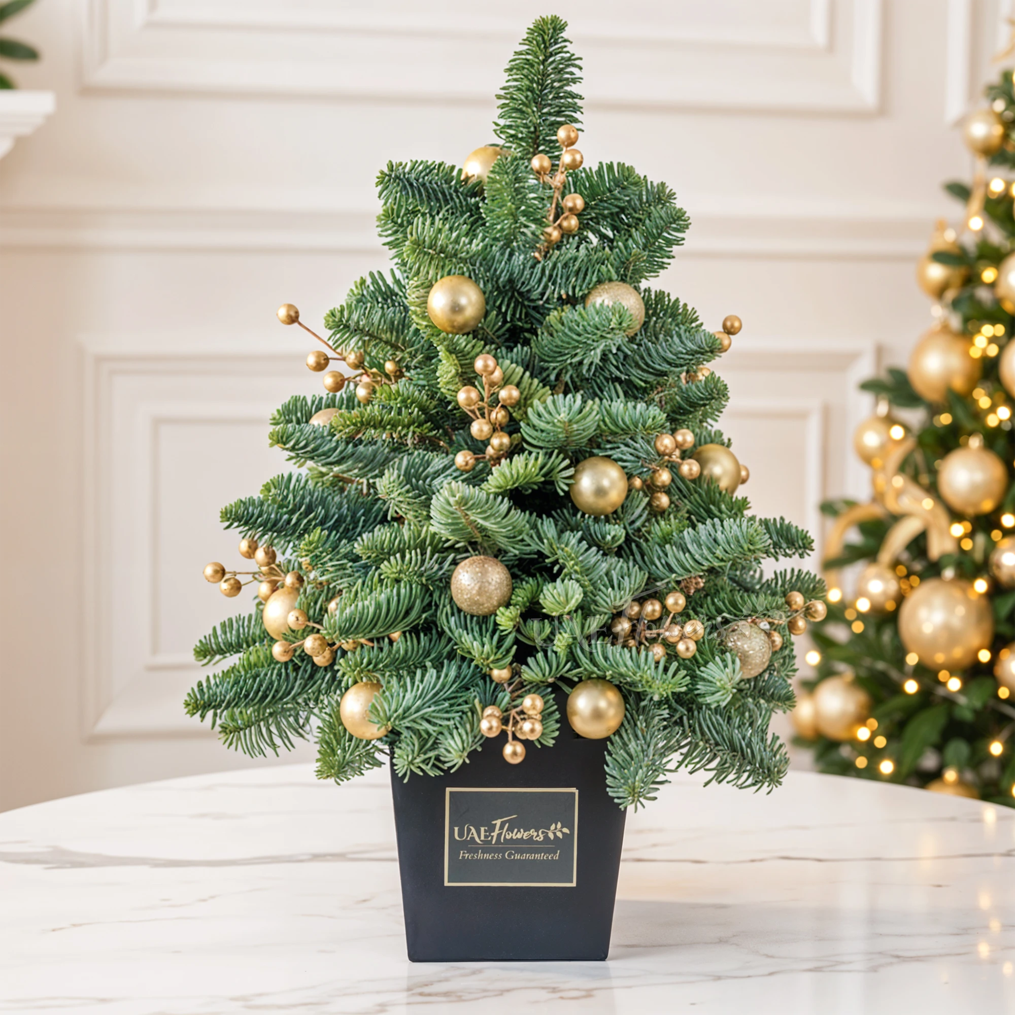 Gold Themed Mini Christmas Tree