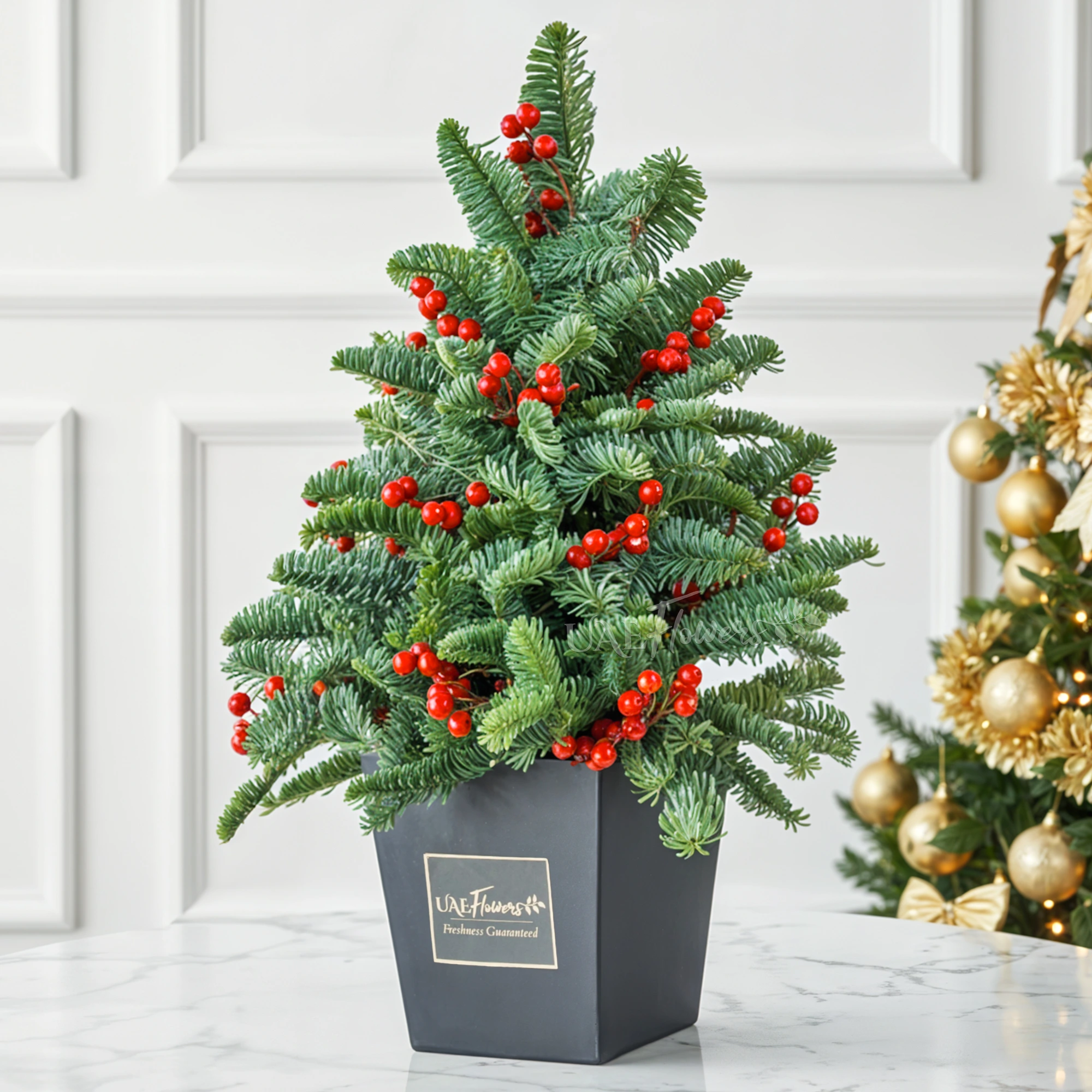 Red Berry Mini Christmas Tree | Festive Tabletop Tree UAE