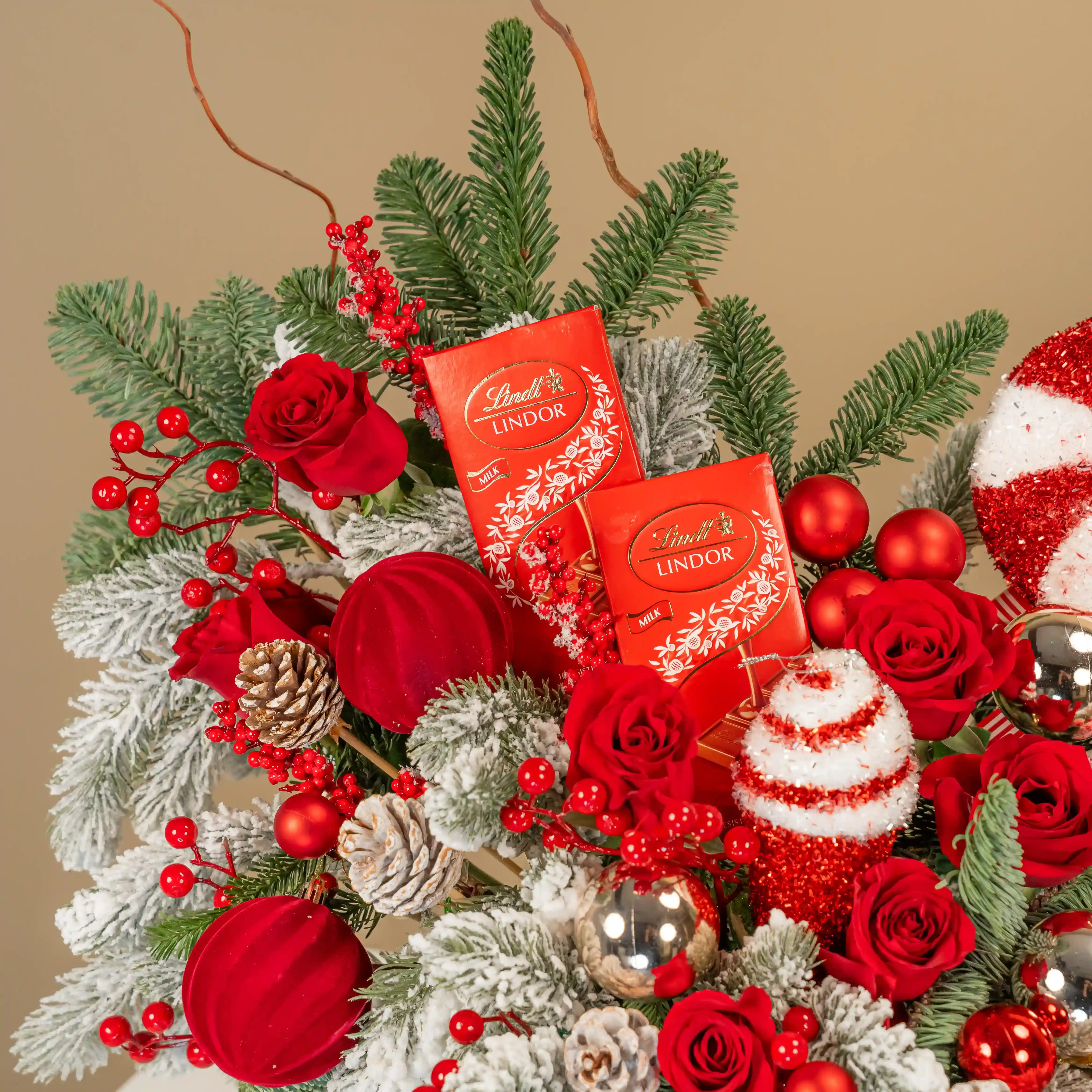 Candy Cane Xmas Wonderland Christmas Flower Arrangement UAE