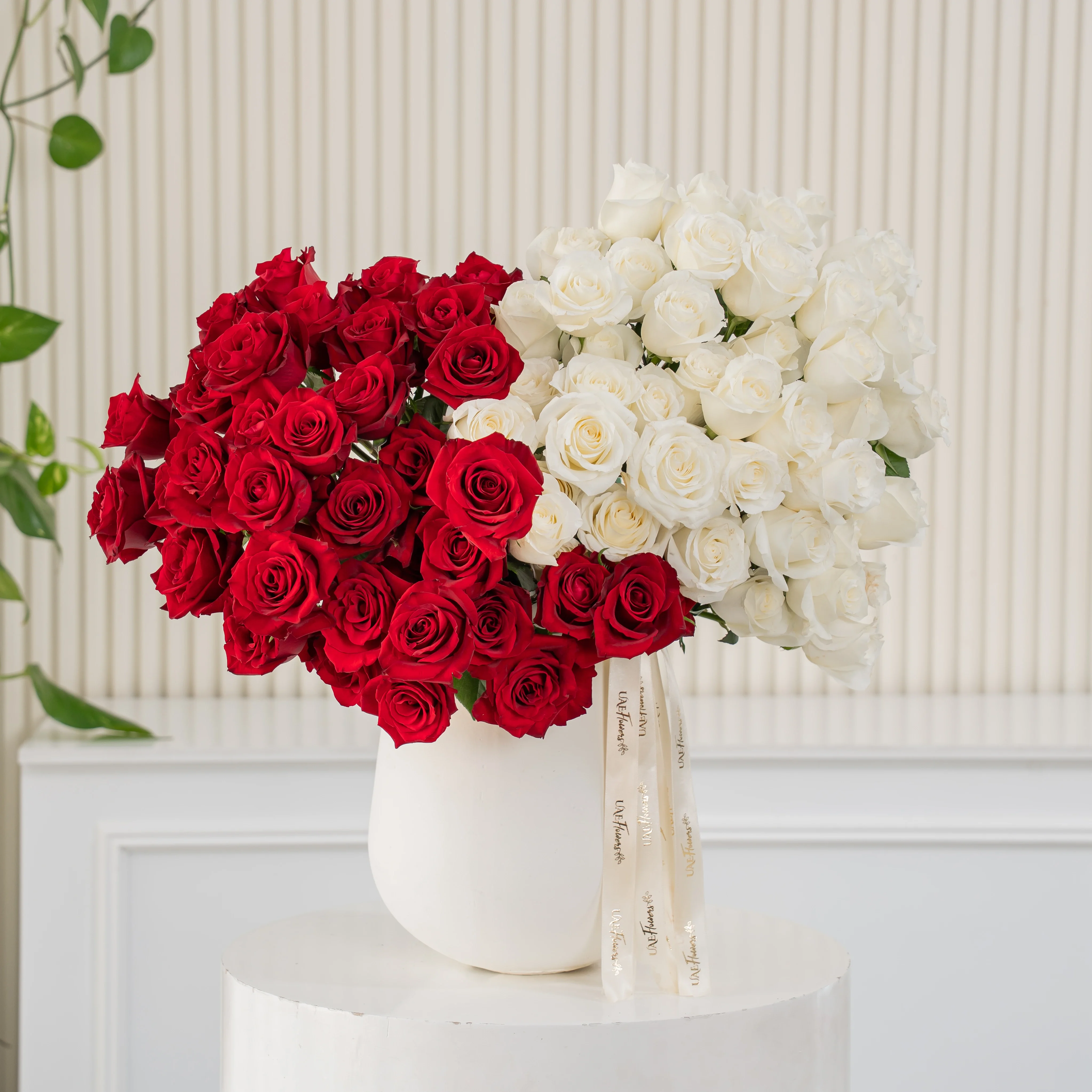 Luxe Roses in Ceramic Vase