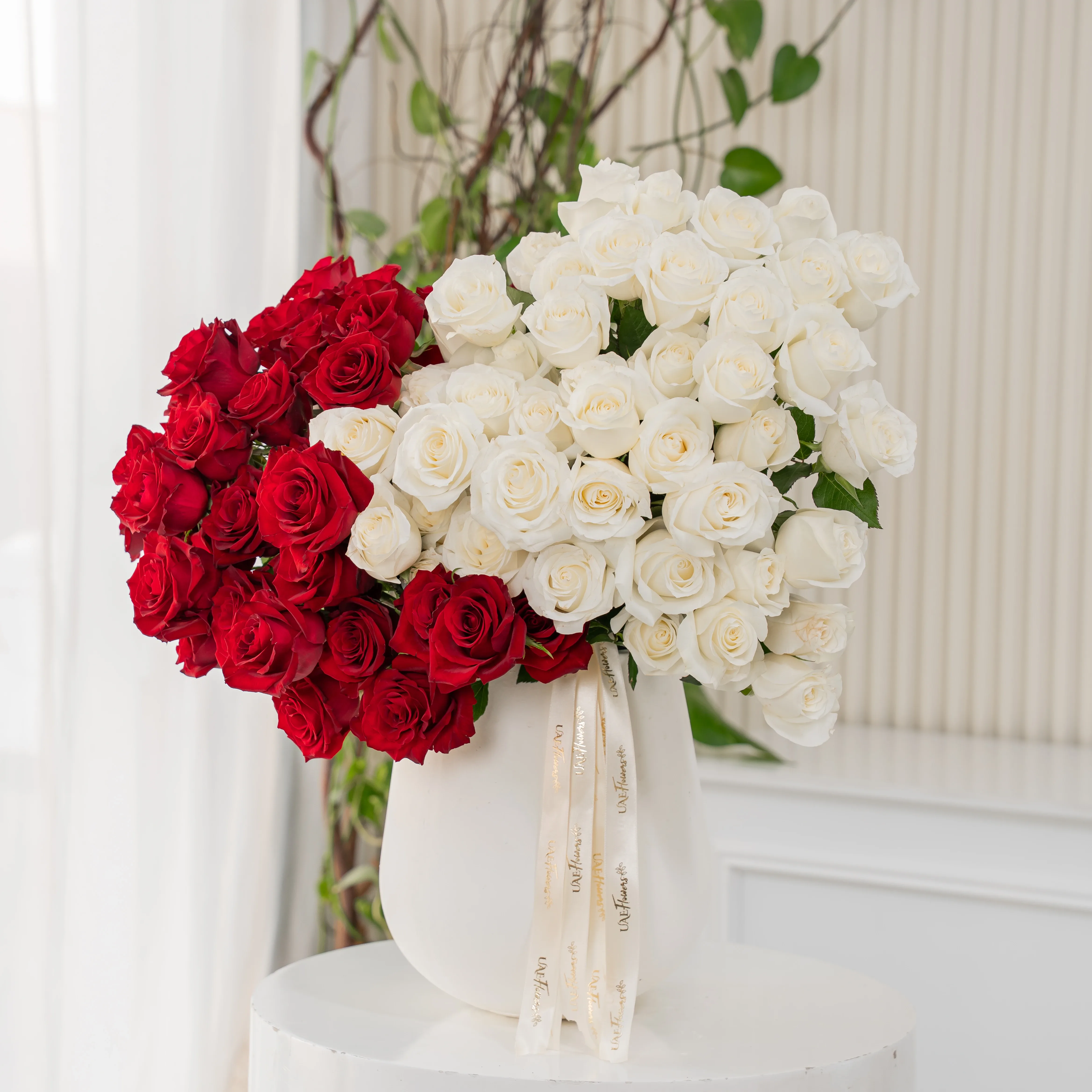 Luxe Roses in Ceramic Vase