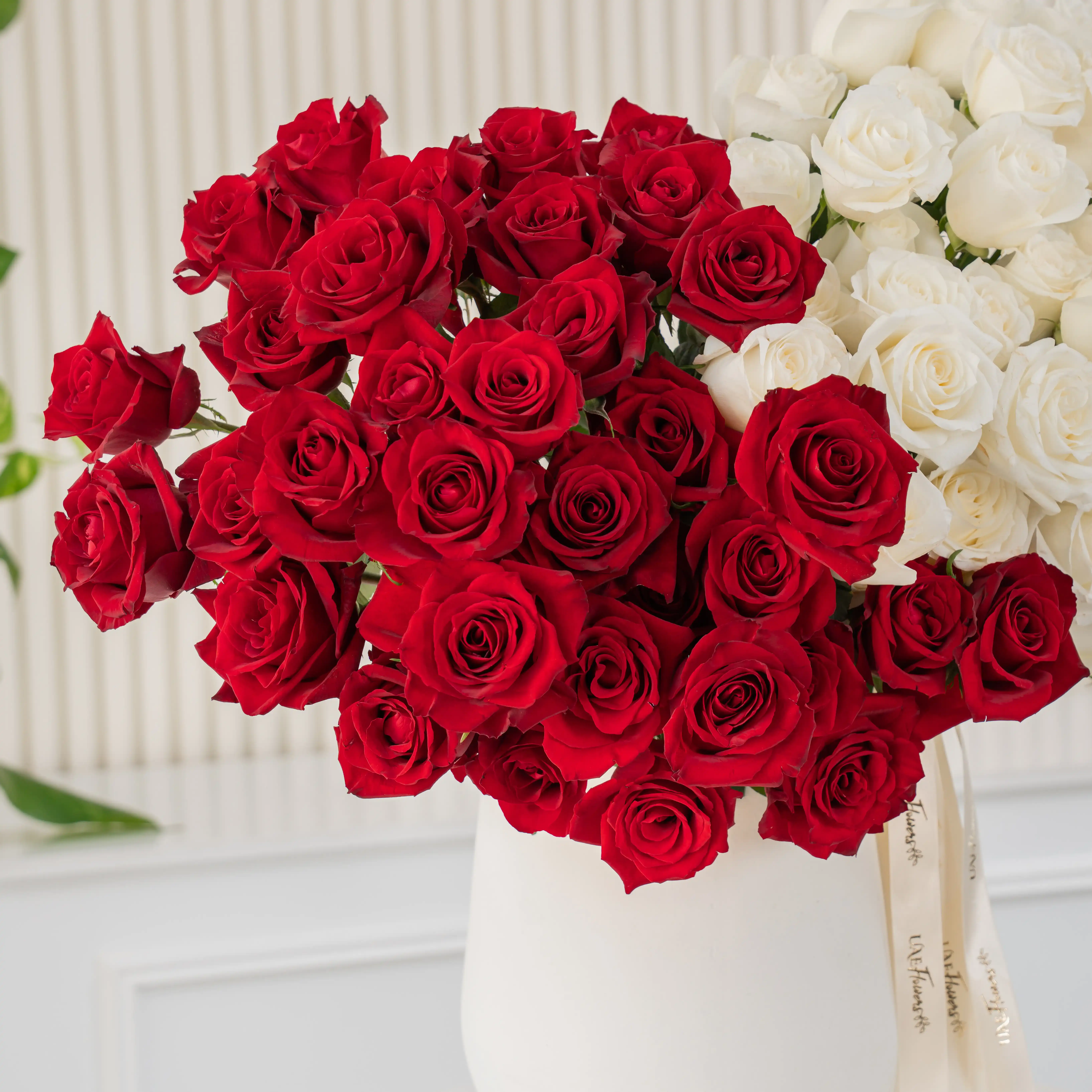 Luxe Roses in Ceramic Vase