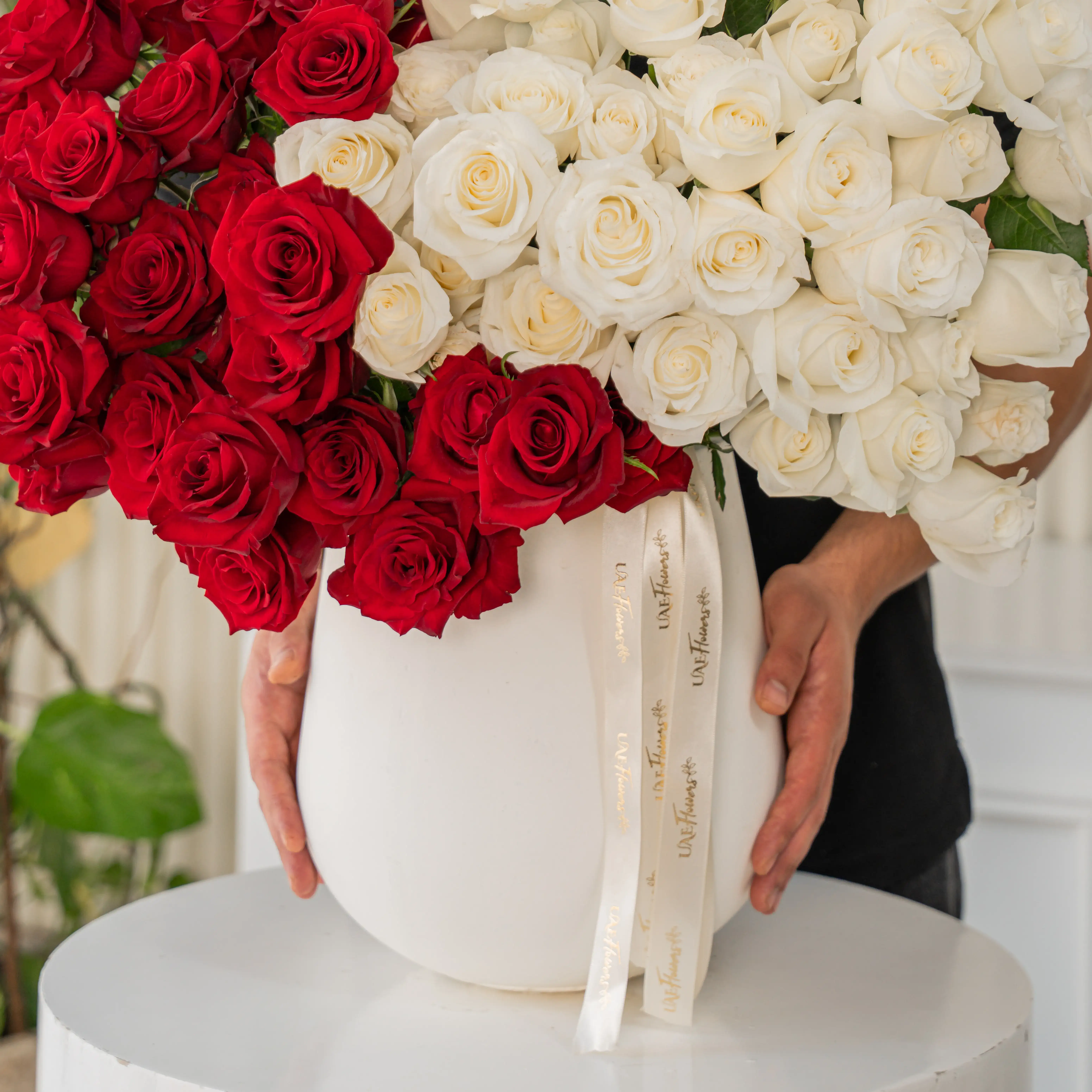 Luxe Roses in Ceramic Vase