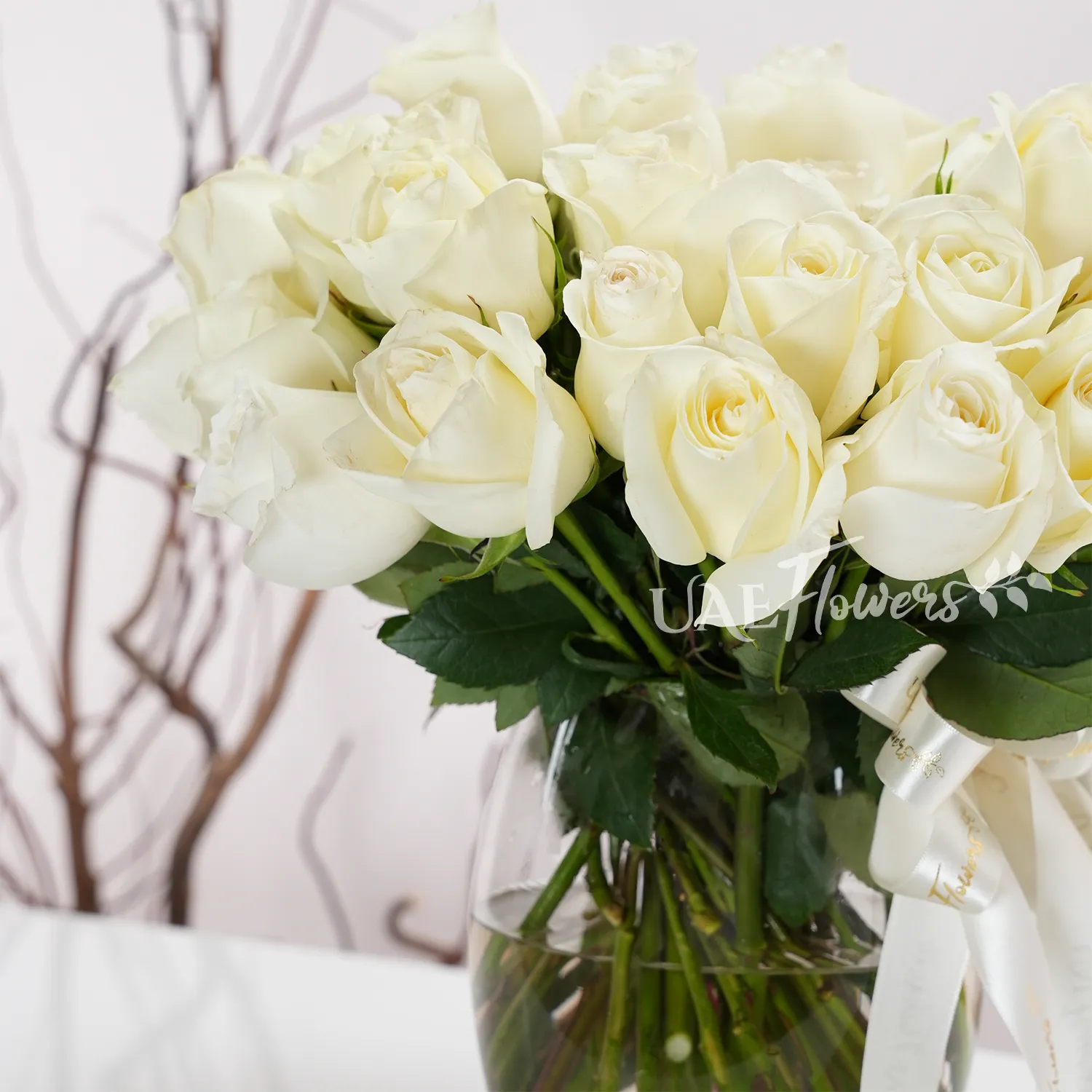 Twins of White & Pink Roses