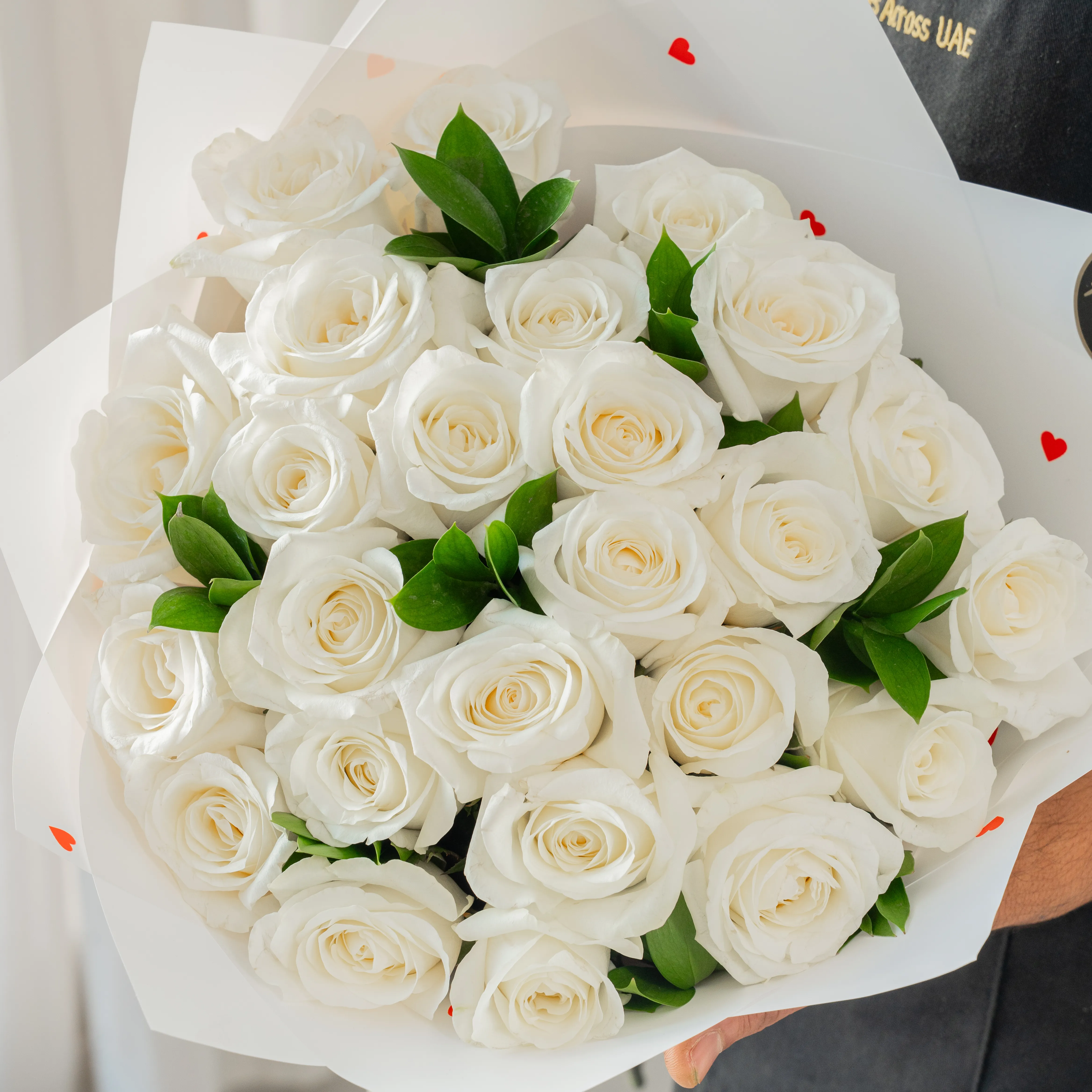 Order 30 White Roses Hand Bouquet