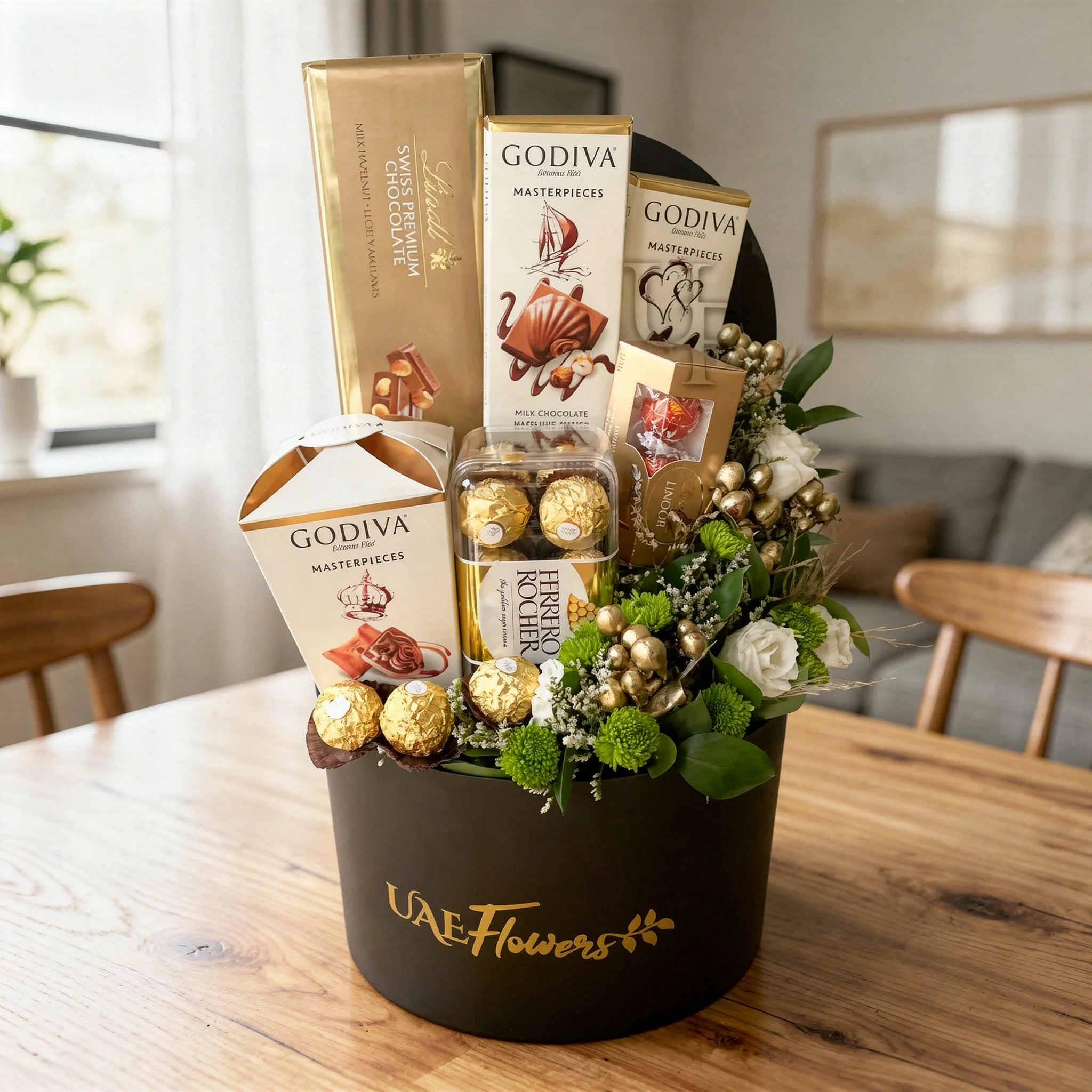 Chocolate lover's hamper in a black box