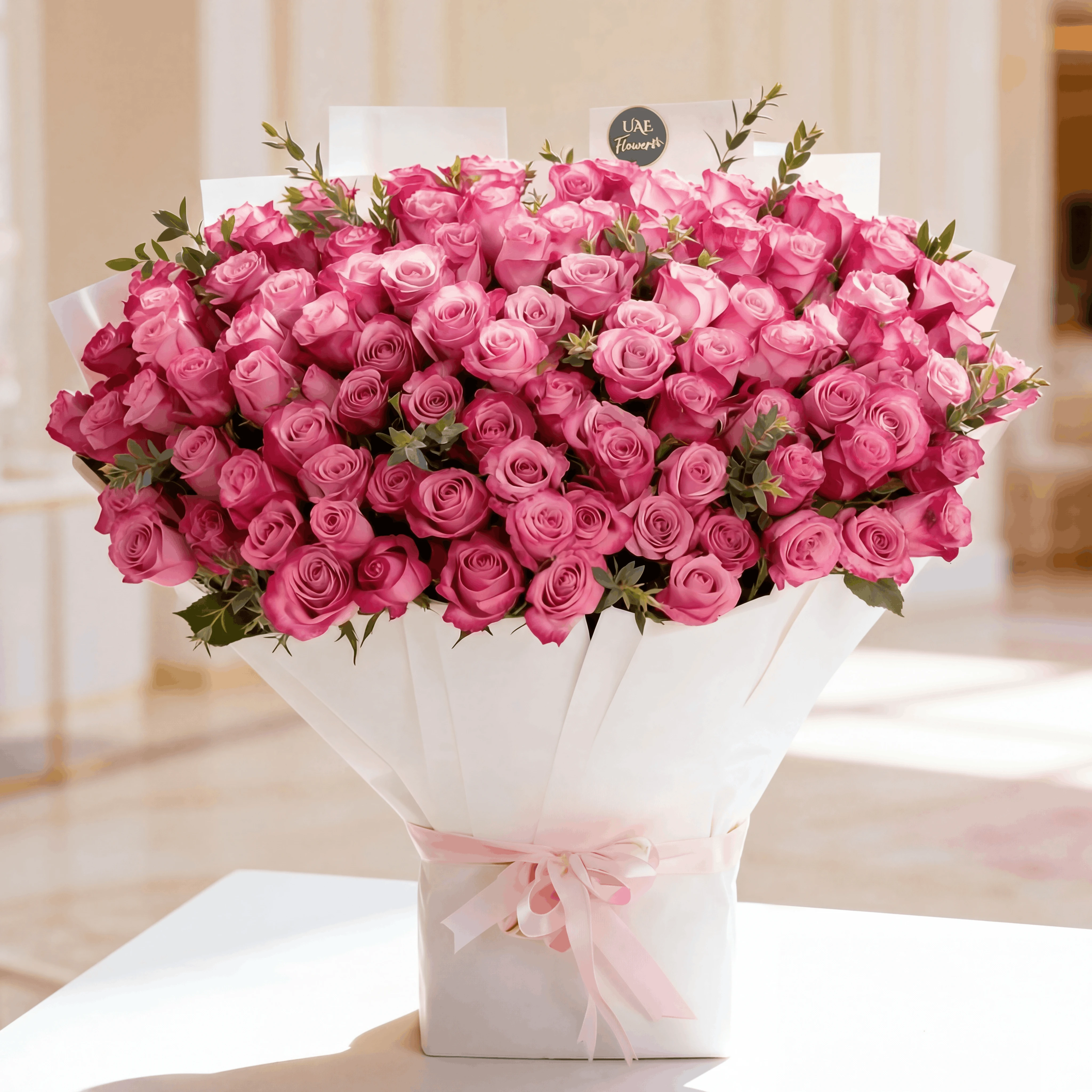 100 Purple Roses Pastel Bouquet