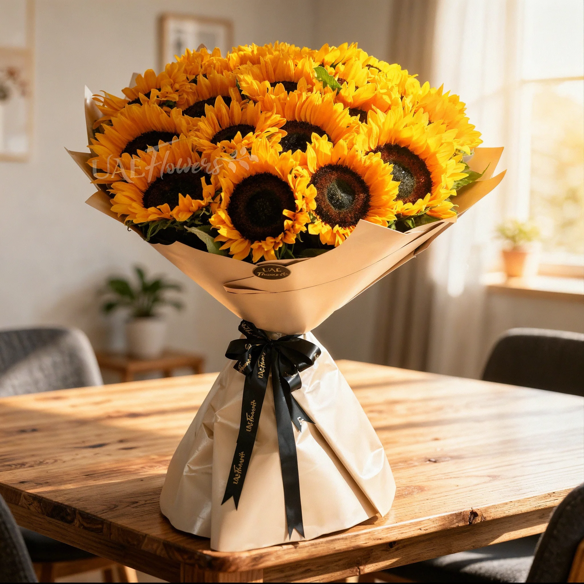 bouquet of 20 sunflowers with fillers,