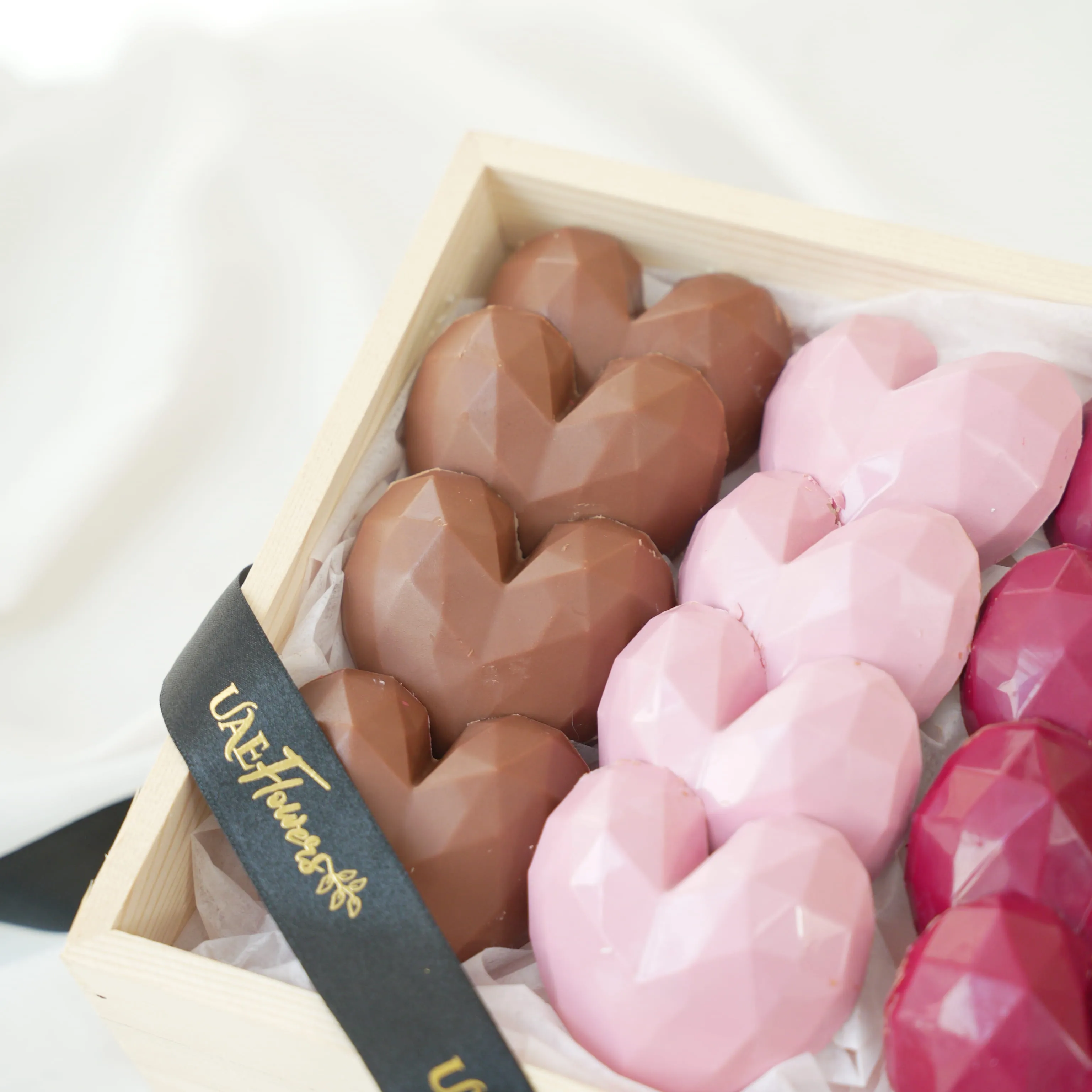 Large Hearts - 600 gms, Teddy - 100 gms, and Love Chocolates - 250 gms
