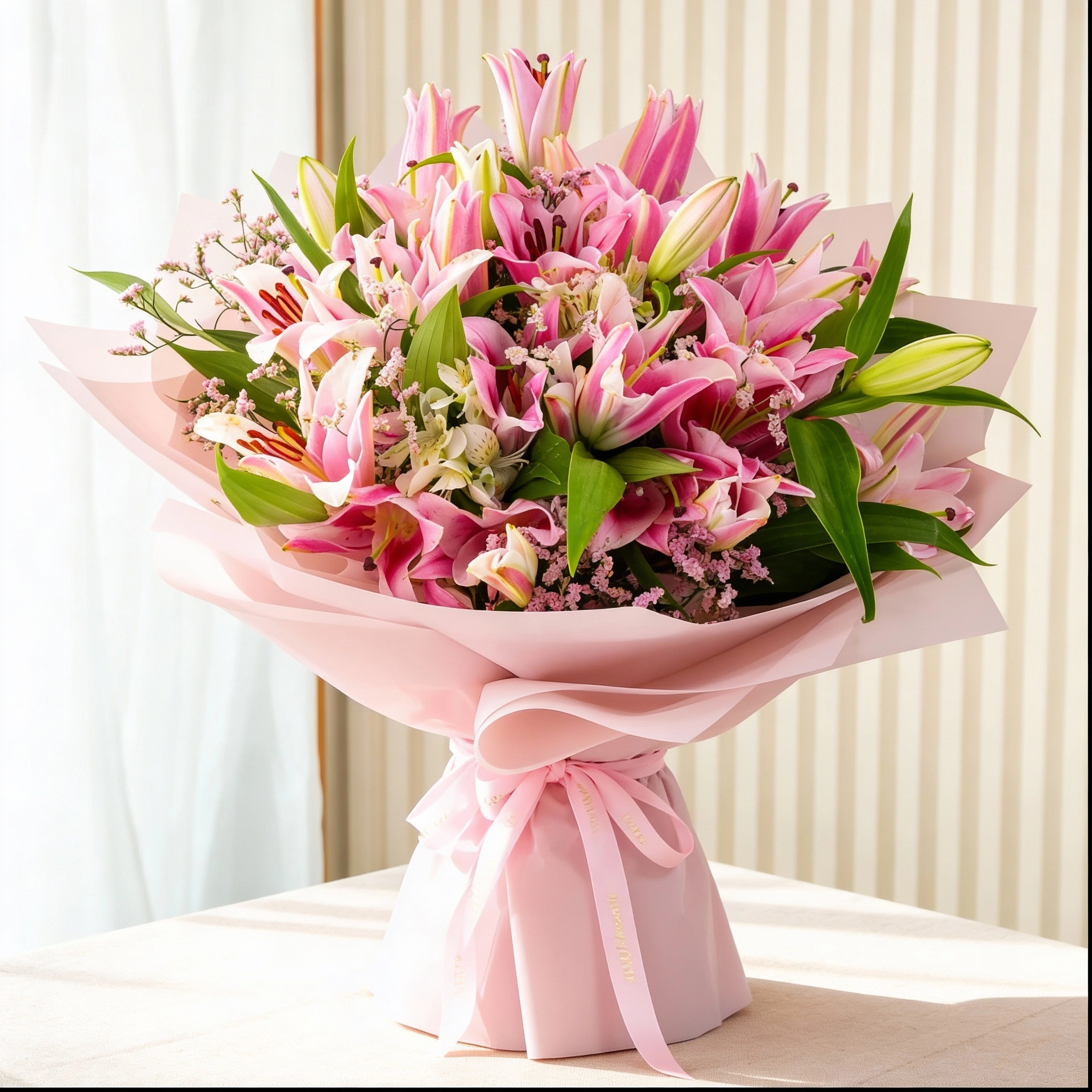pink lilies