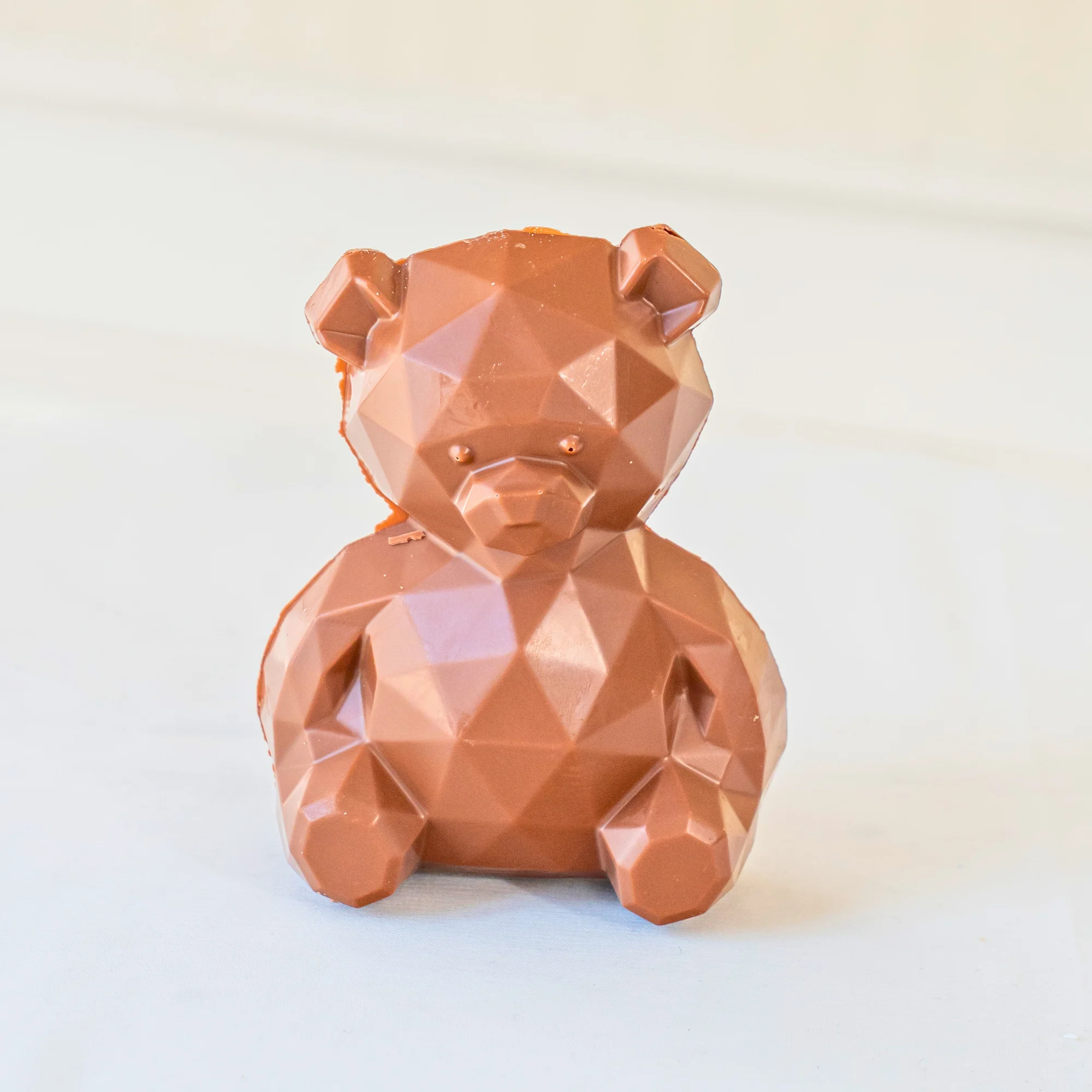 Luxury Choco Teddy Bliss Bouquet with 12 Teddy Shaped Chocolates in Premium White Wrapping and Brown Ribbon