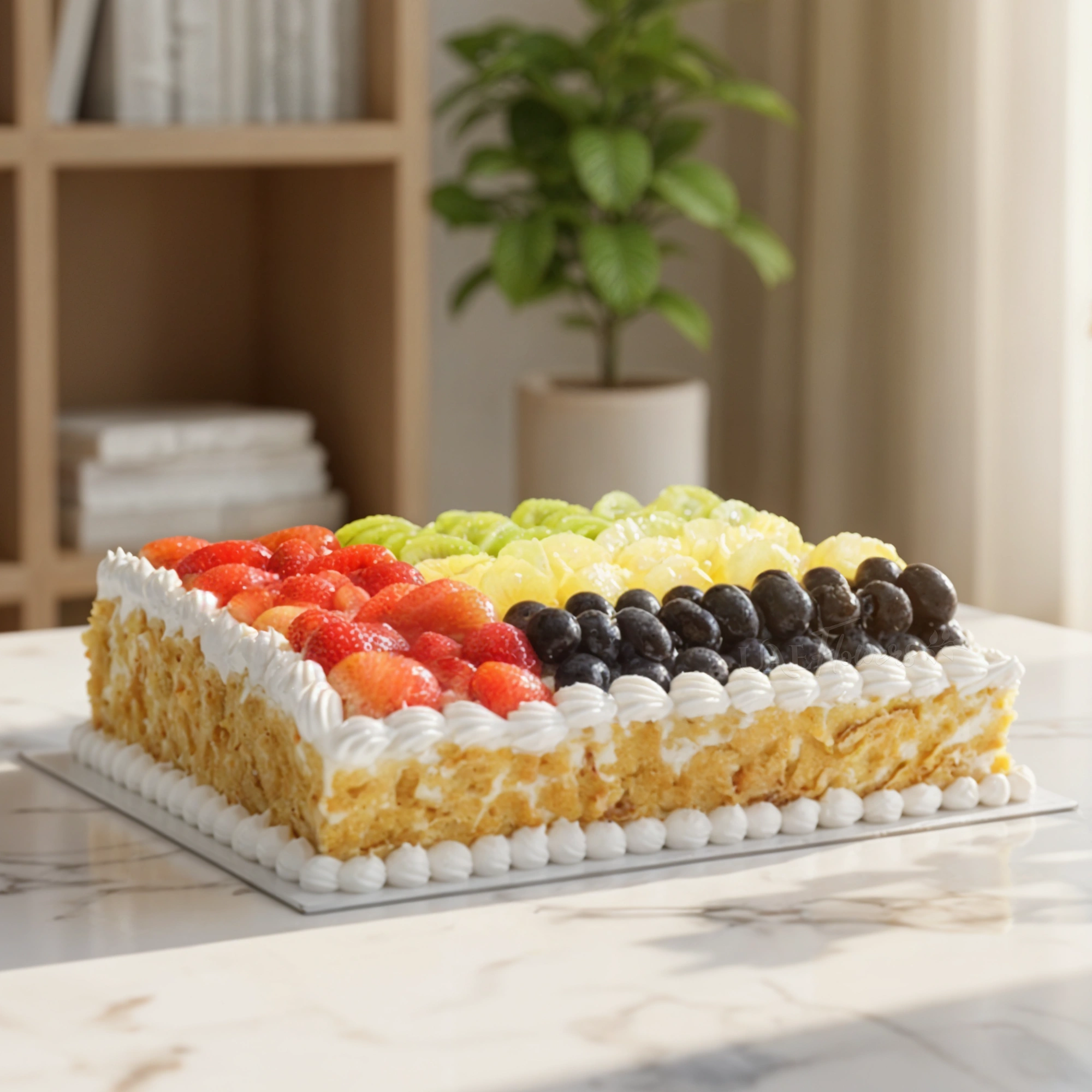 A 1.5 kg of UAE flag fruit cake