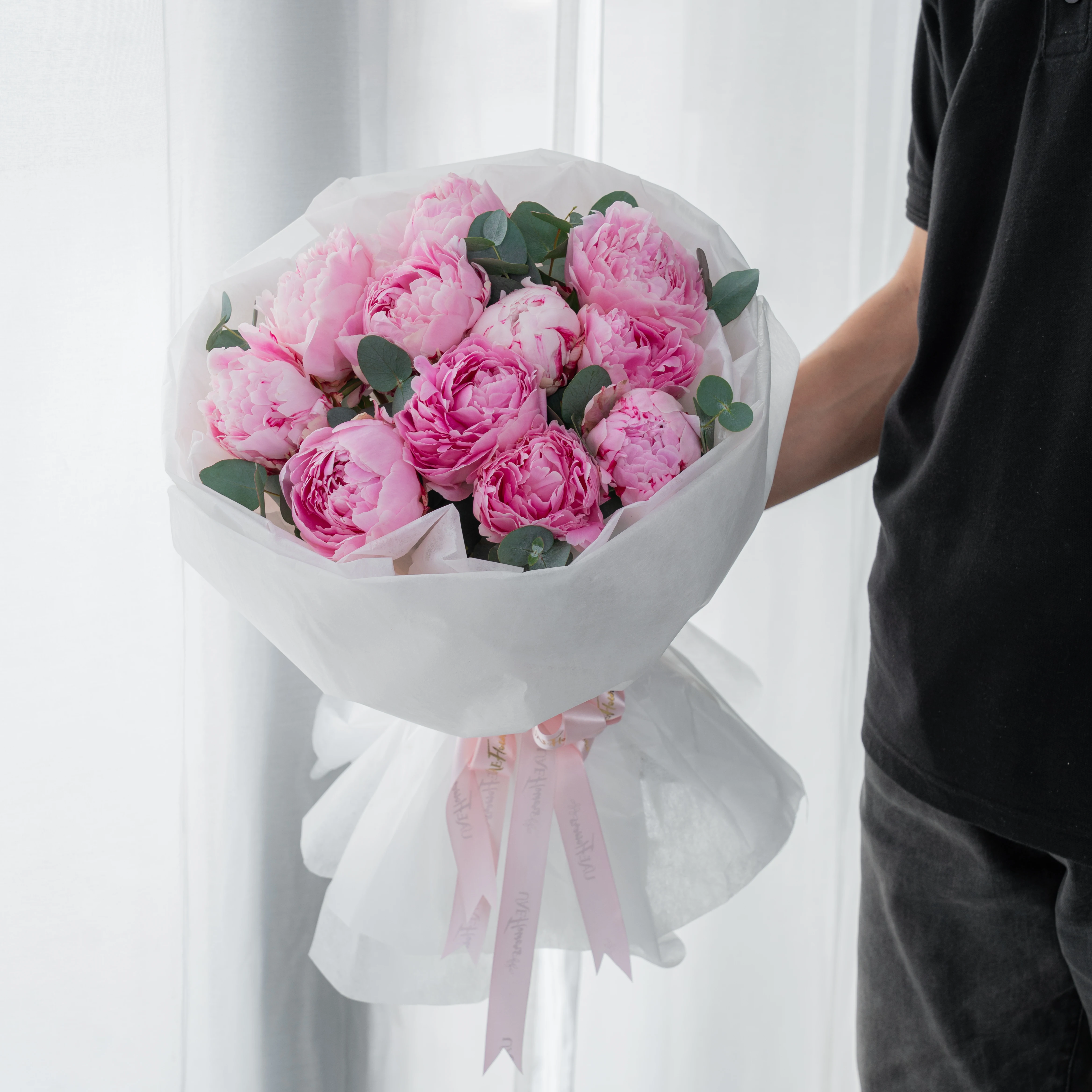Romantic Pink Peonies Bouquet