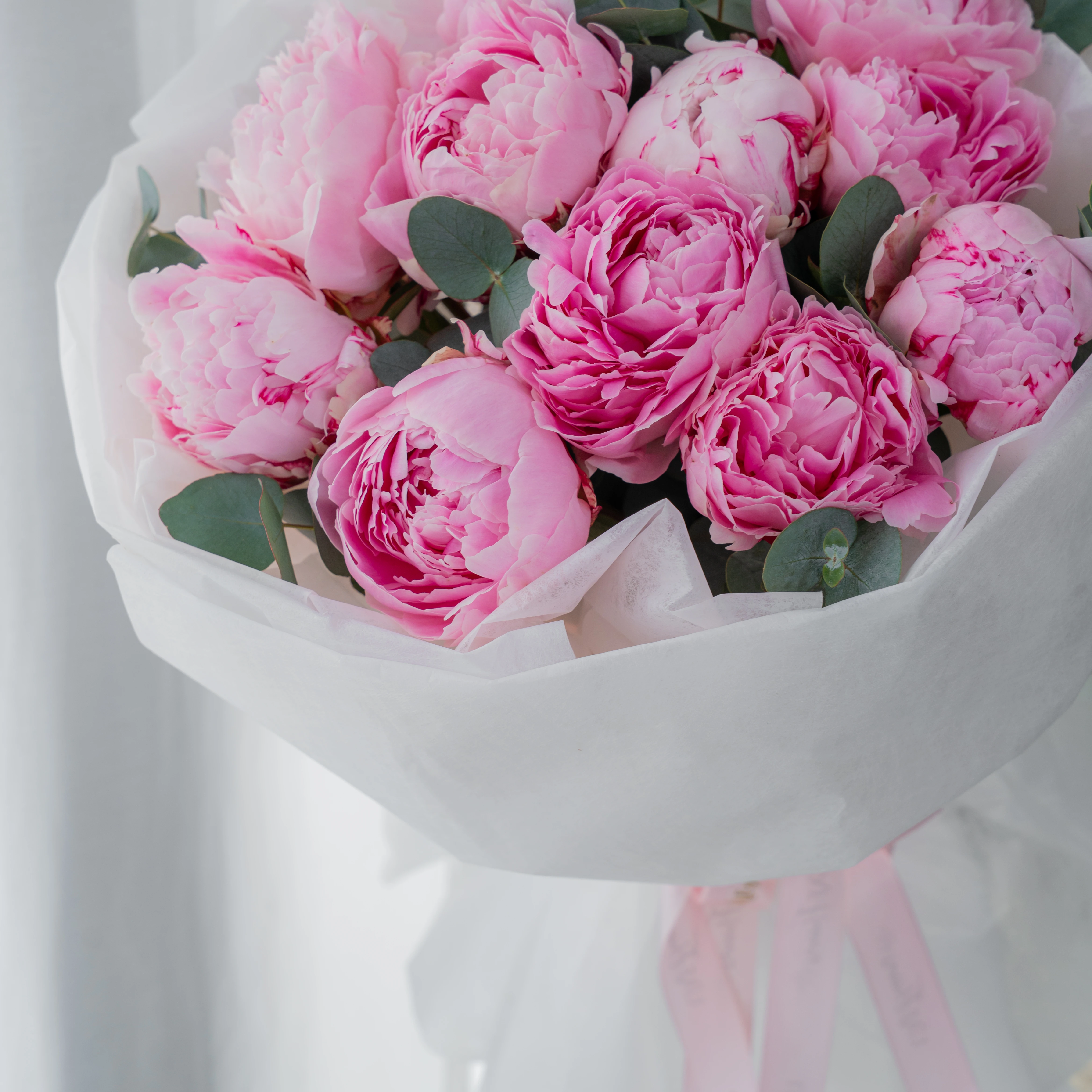 Romantic Pink Peonies Bouquet
