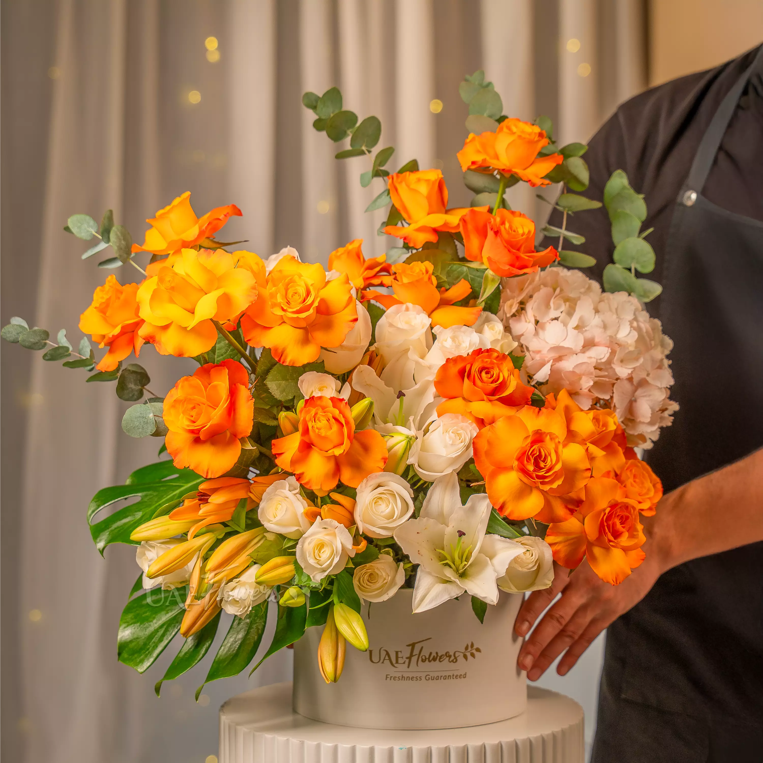 Yellow sunflower diwali bouquet