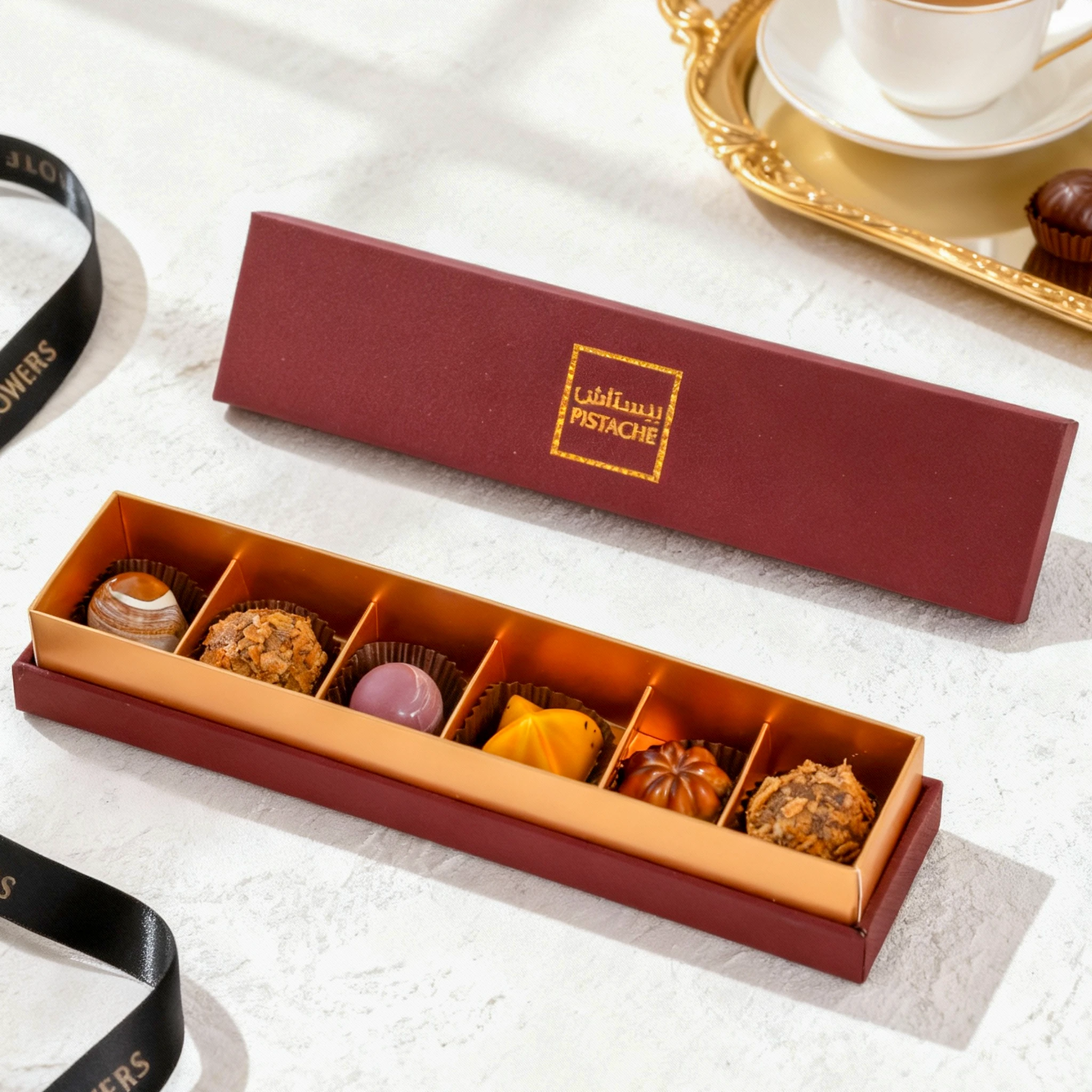 A Pistache Petite Indulgence 6 Pcs Chocolate Box