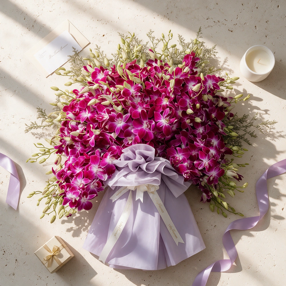 purple orchids