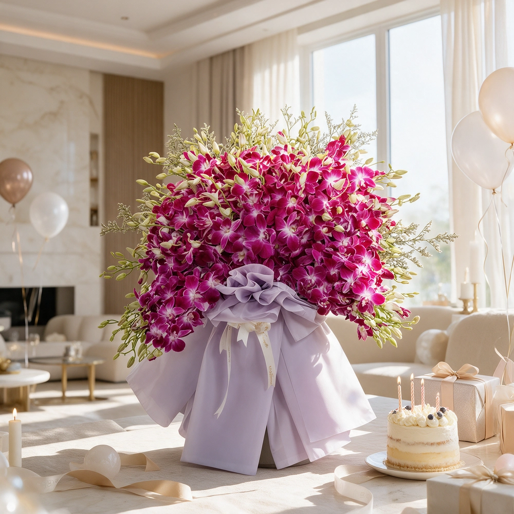 purple orchids