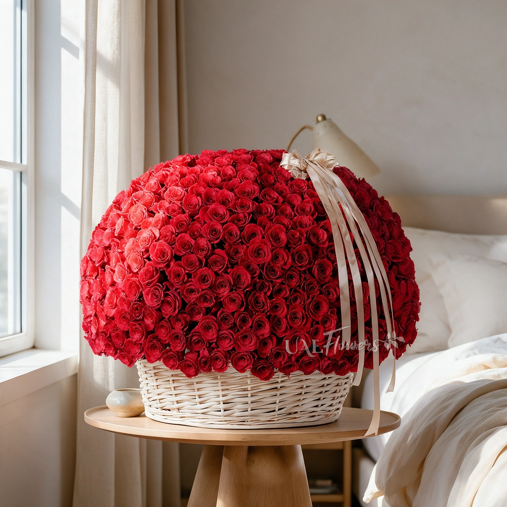 Grand Flower basket of 500 red roses