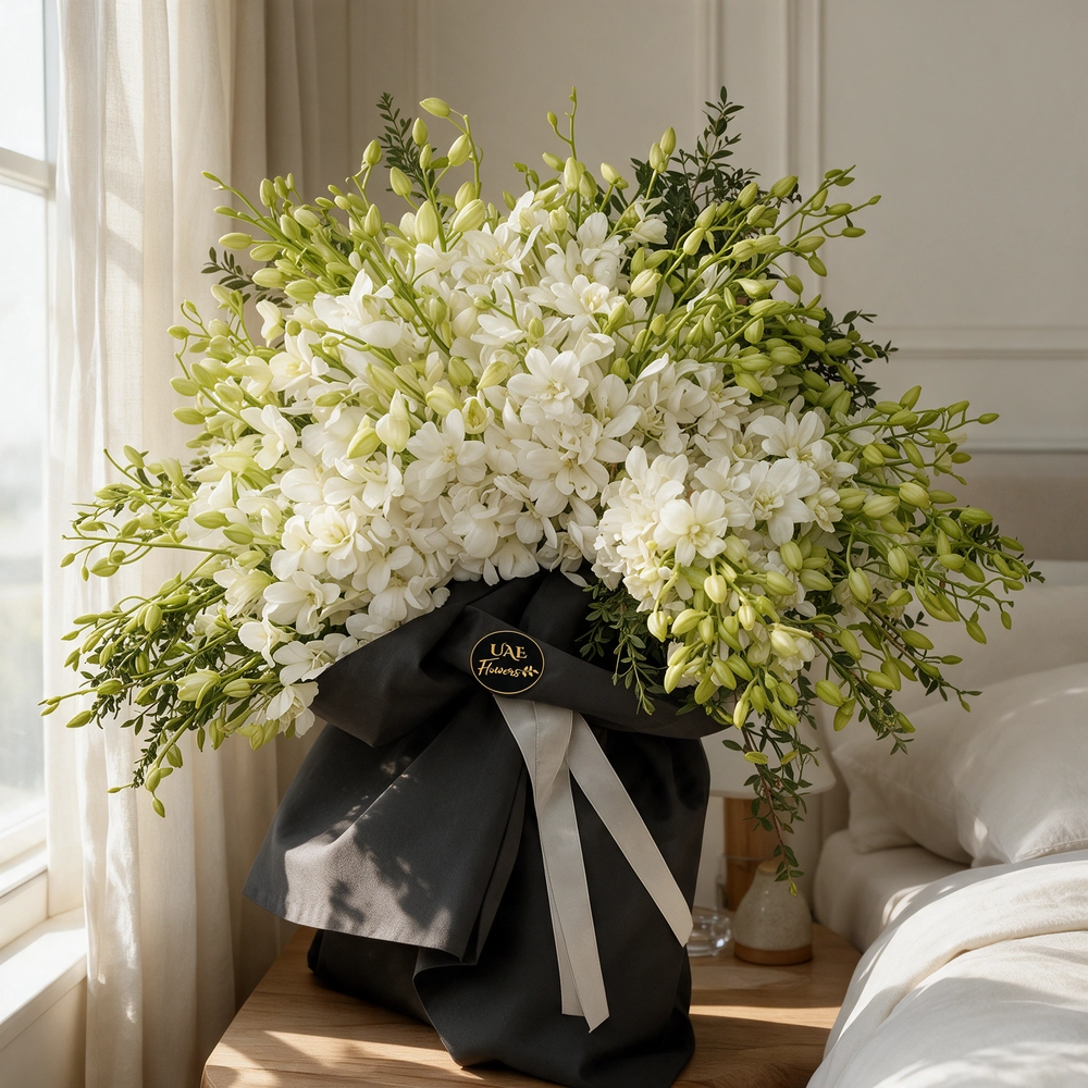 80 white orchids
