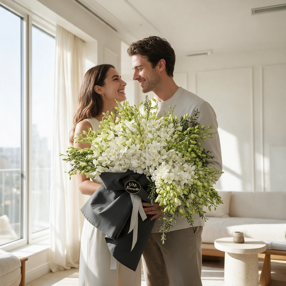 80 white orchids