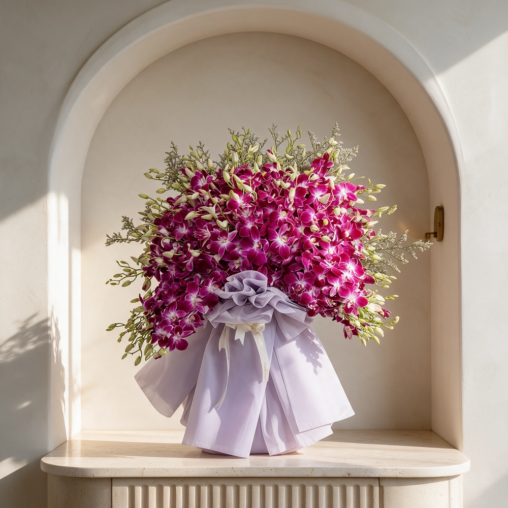 purple orchids