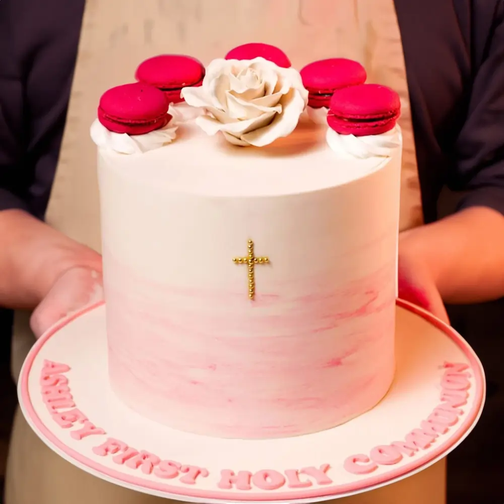 Pink Communion Cake