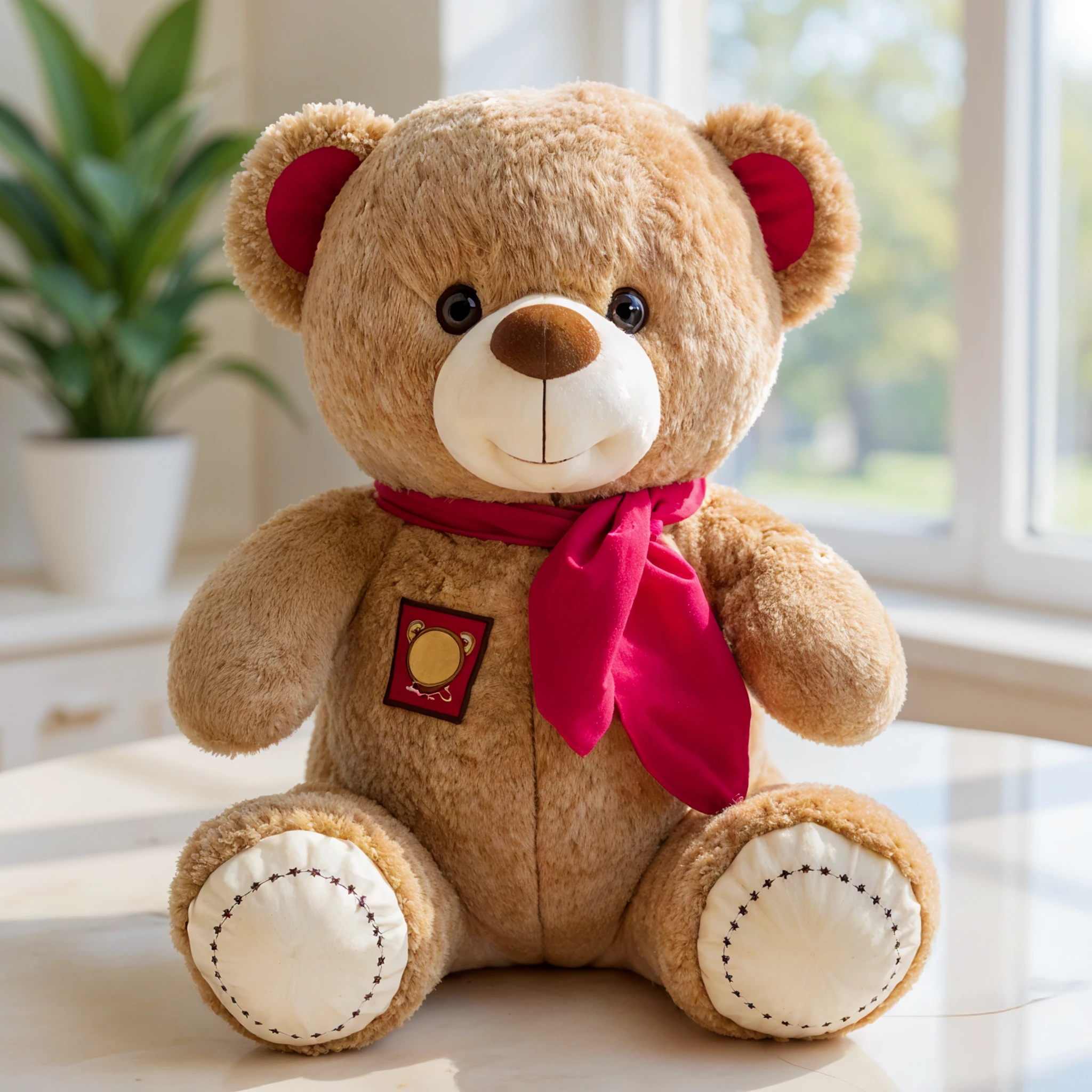 A small brown teddy bear
