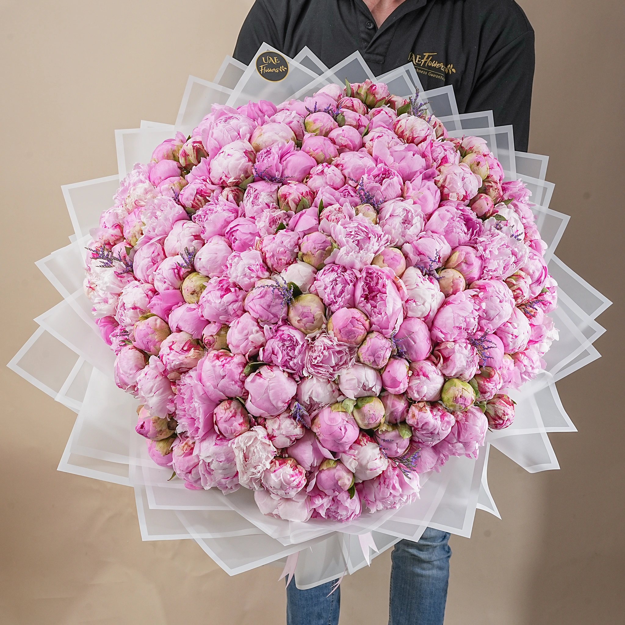 pink peonies