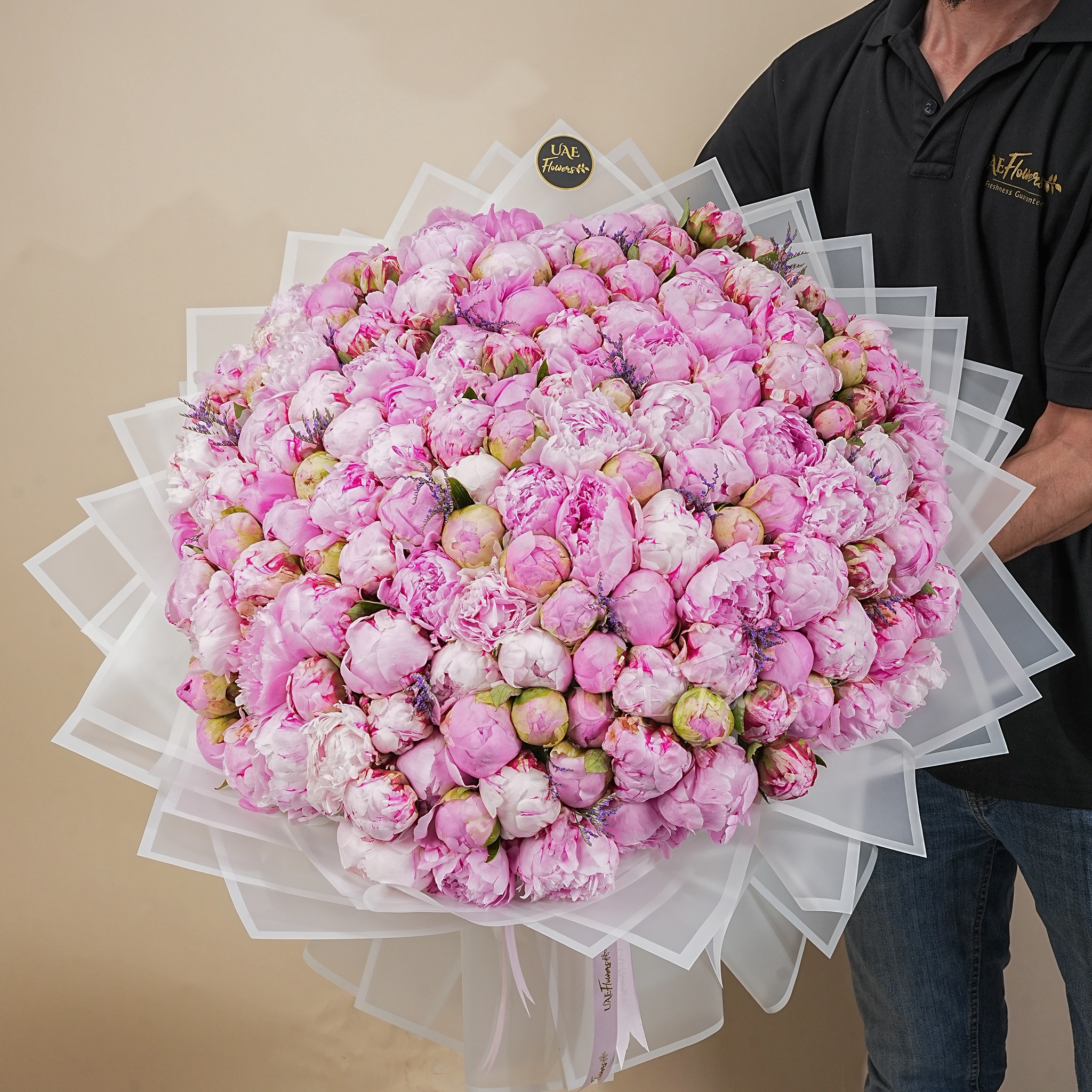 pink peonies
