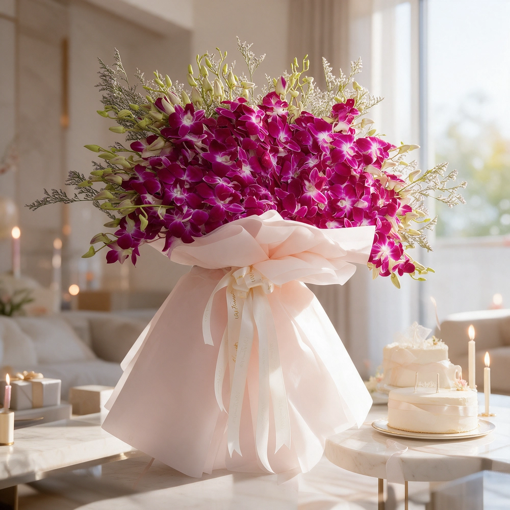 40 vibrant purple orchids