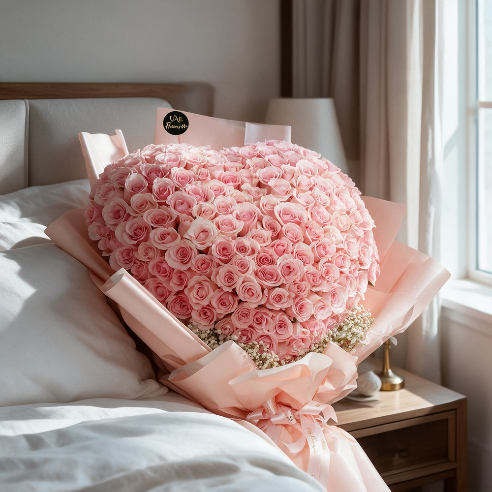 120 pink roses
