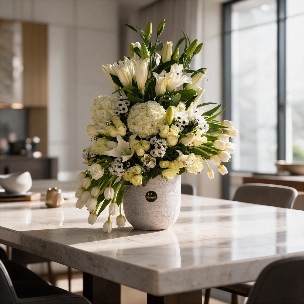 hydrangea, chrysanthemum, carnations, lily